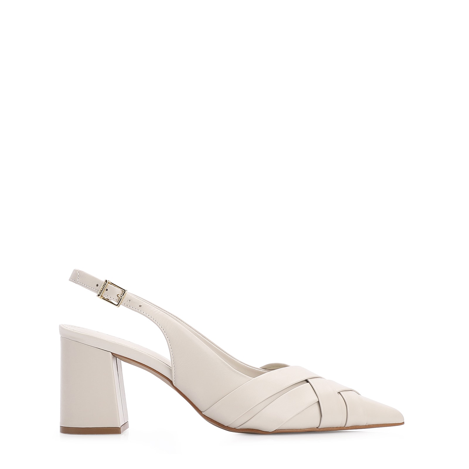 Scarpin Couro Off White