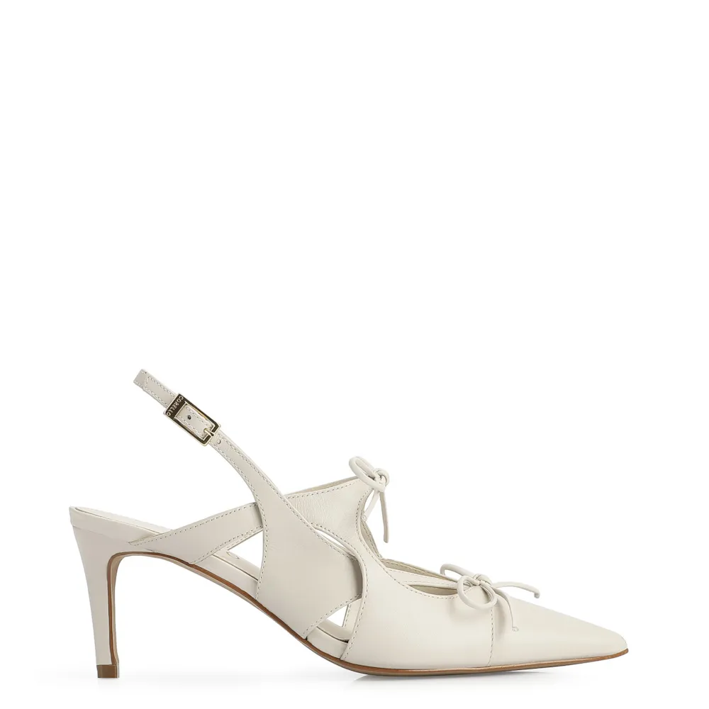 Scarpin Couro Off White - imagem 3