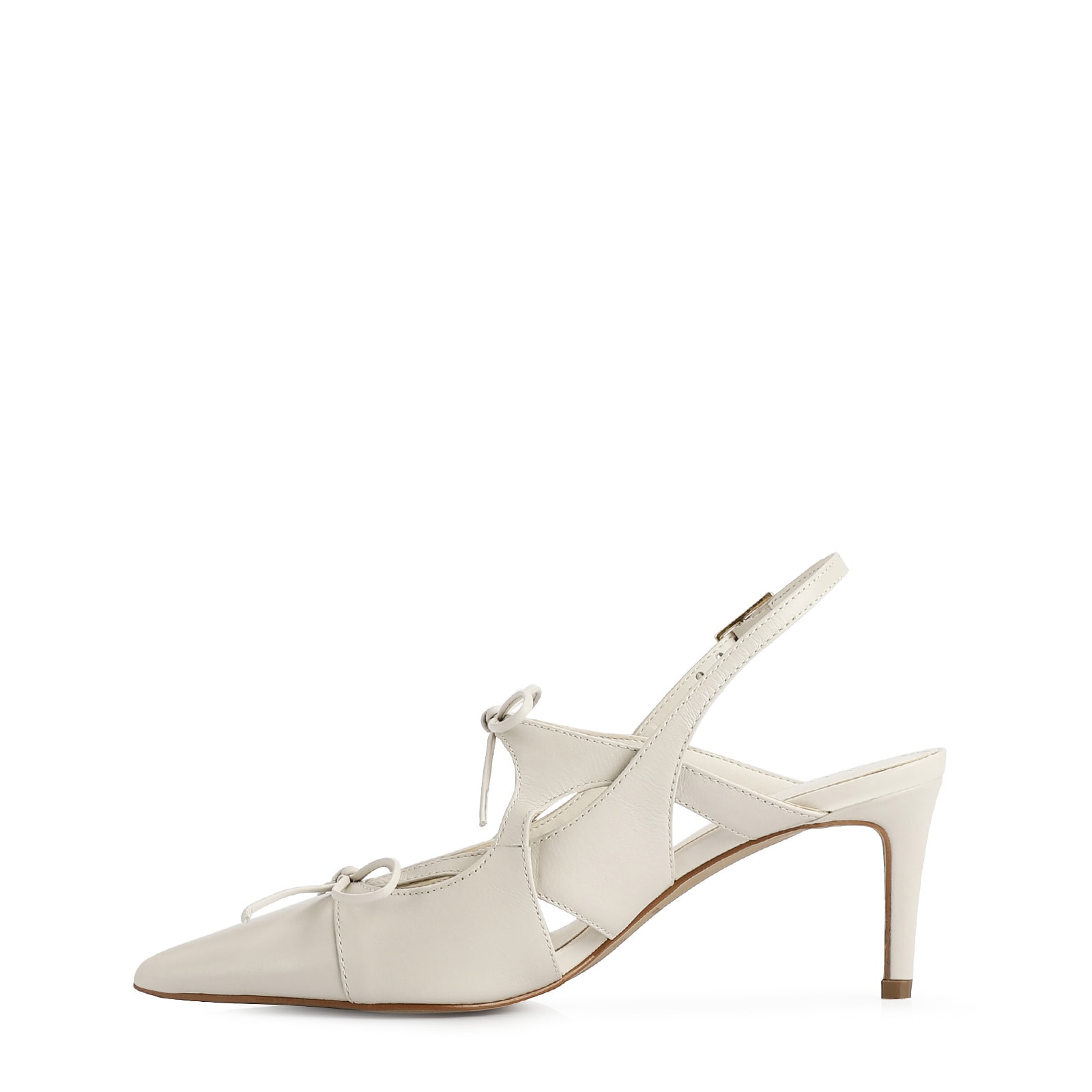 Scarpin Couro Off White