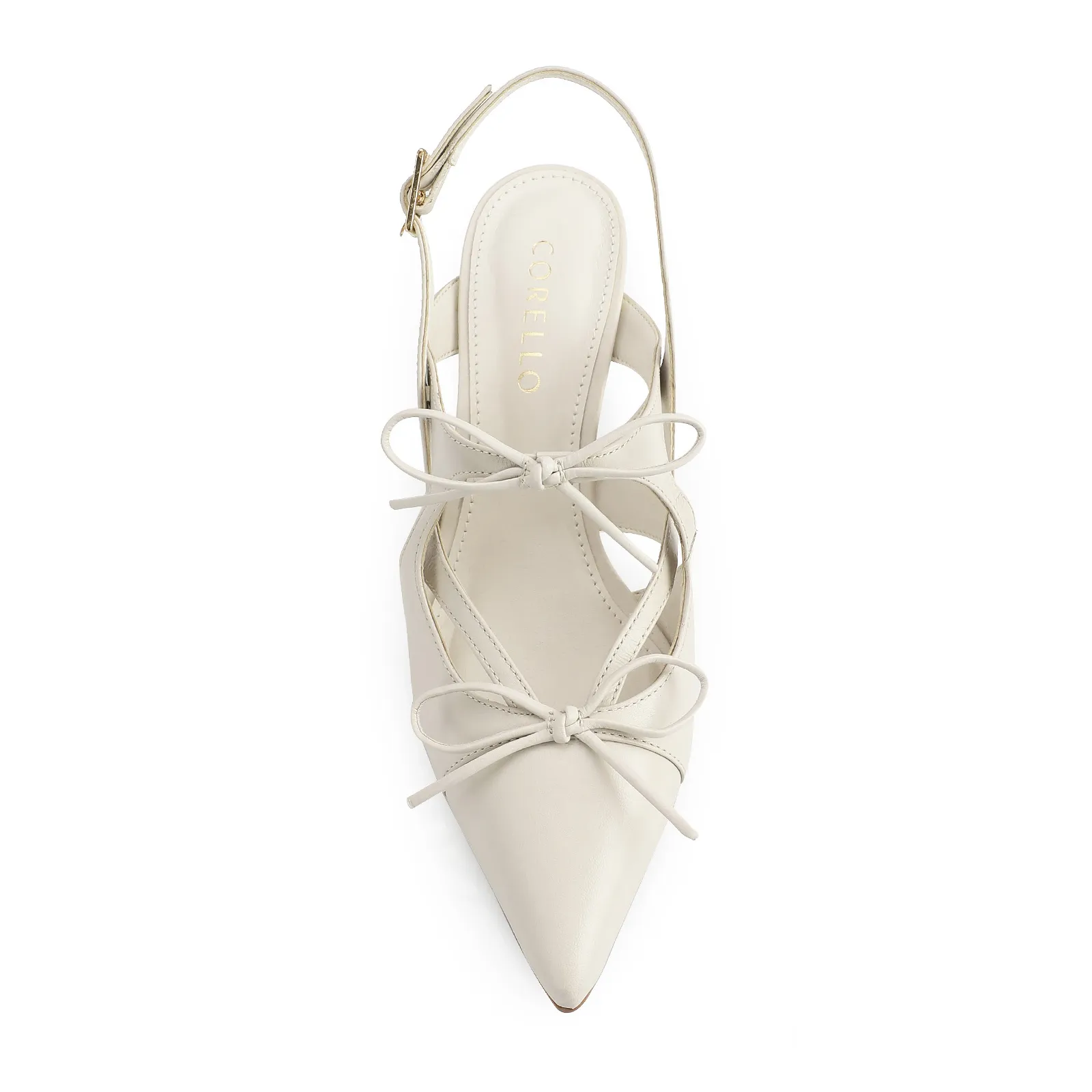 Scarpin Couro Off White