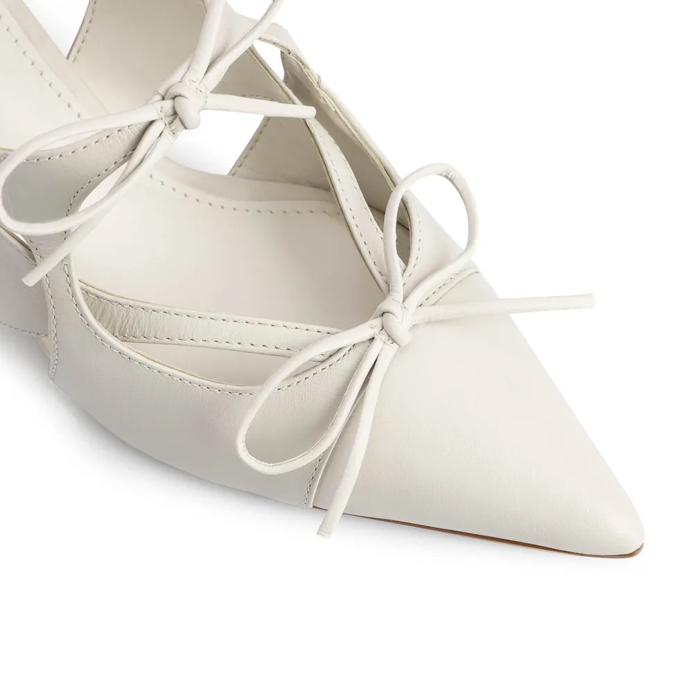 Scarpin Couro Off White - imagem 7