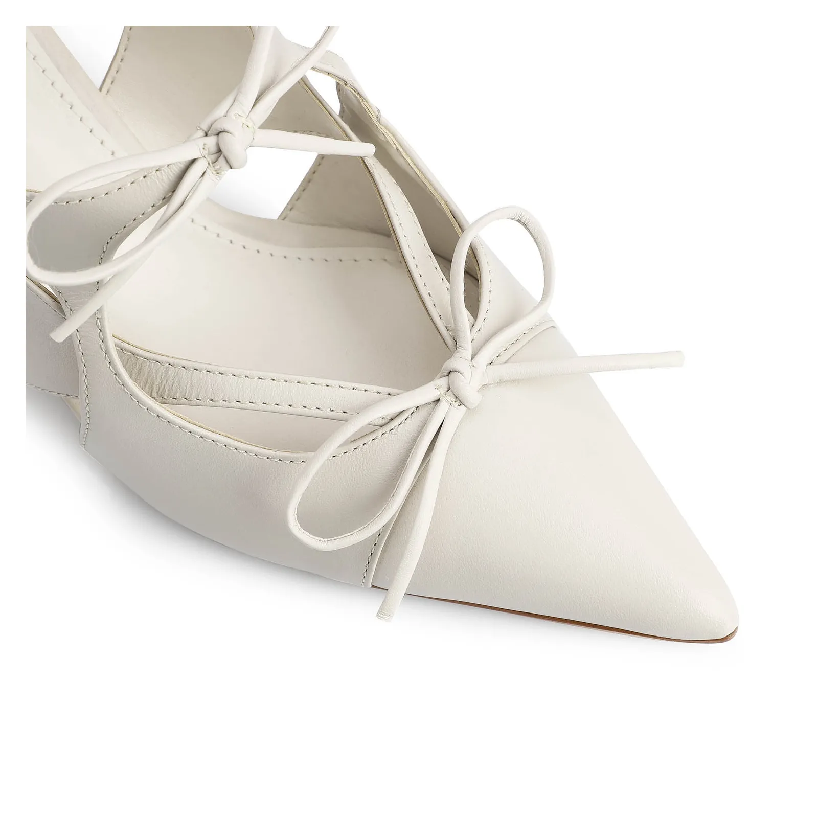 Scarpin Couro Off White