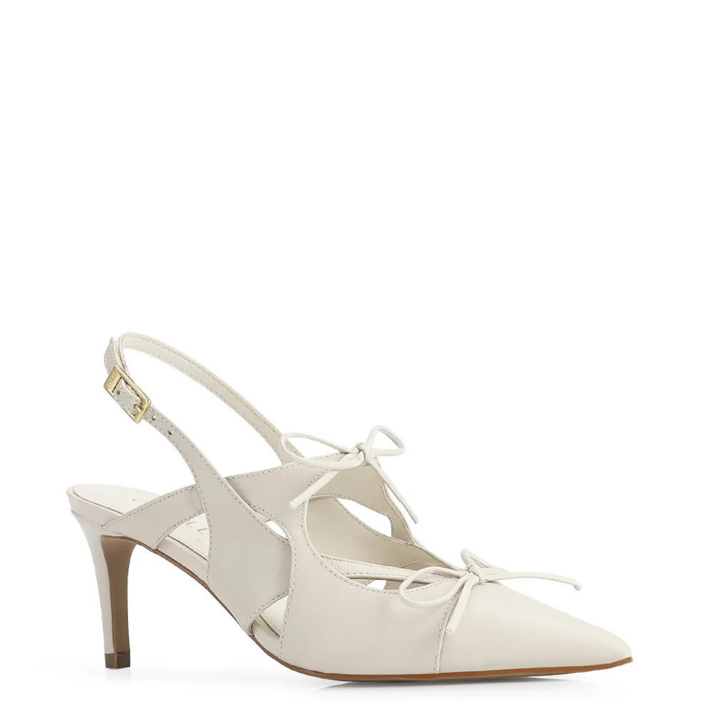 Scarpin Couro Off White