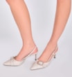 Scarpin Couro Off White - imagem 2