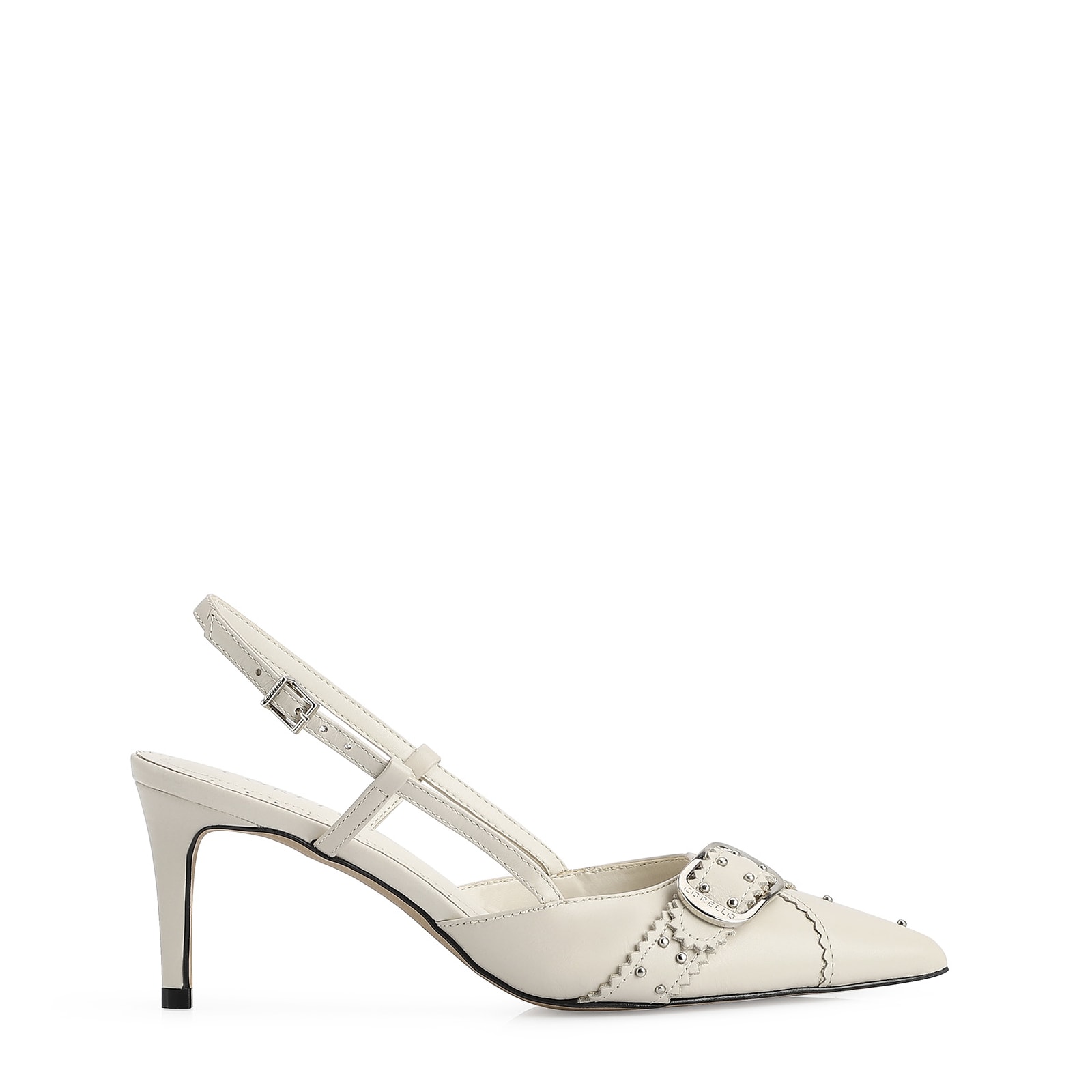 Scarpin Couro Off White