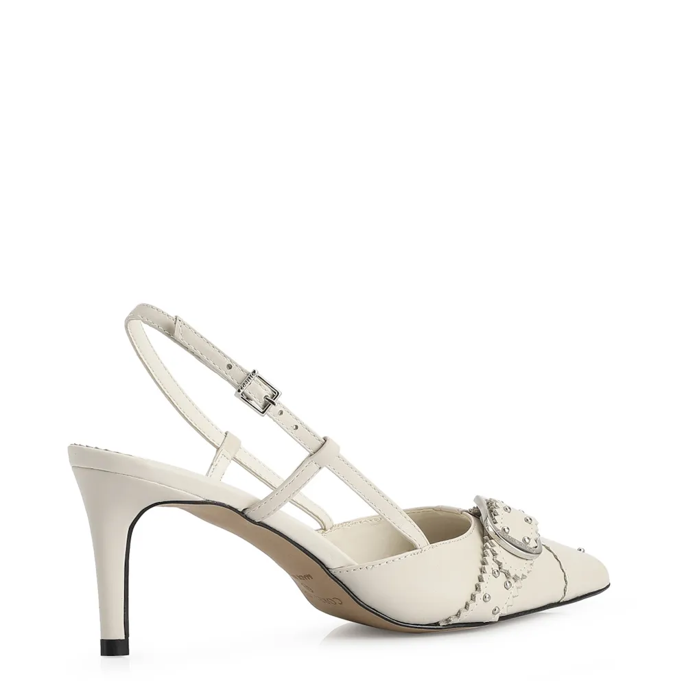 Scarpin Couro Off White - imagem 4