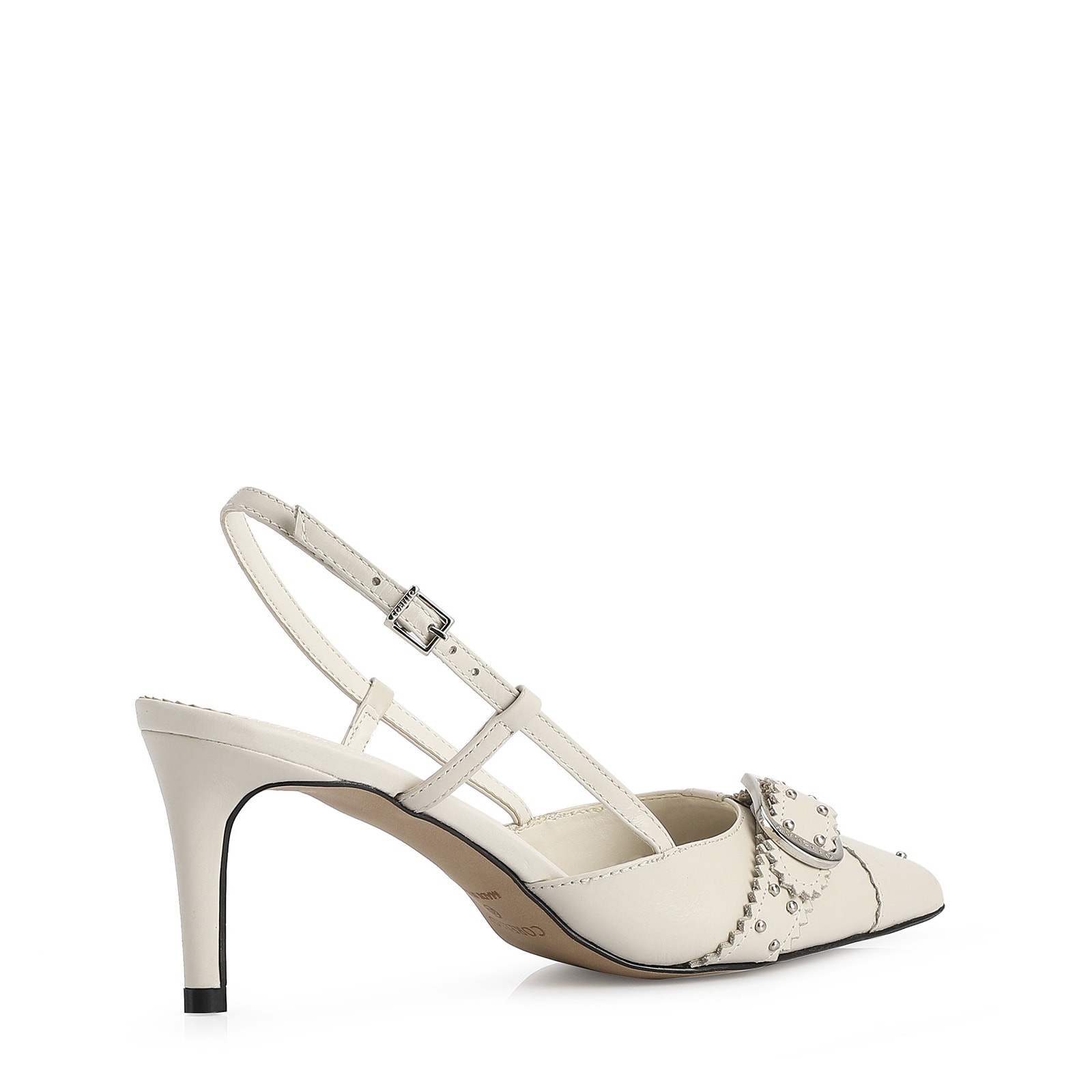 Scarpin Couro Off White
