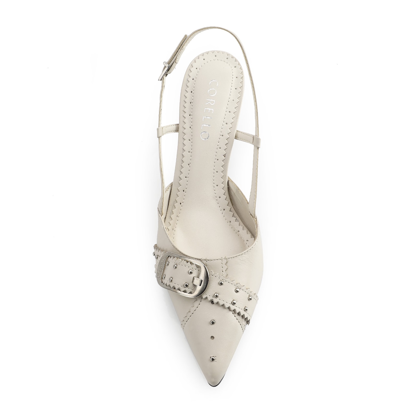 Scarpin Couro Off White