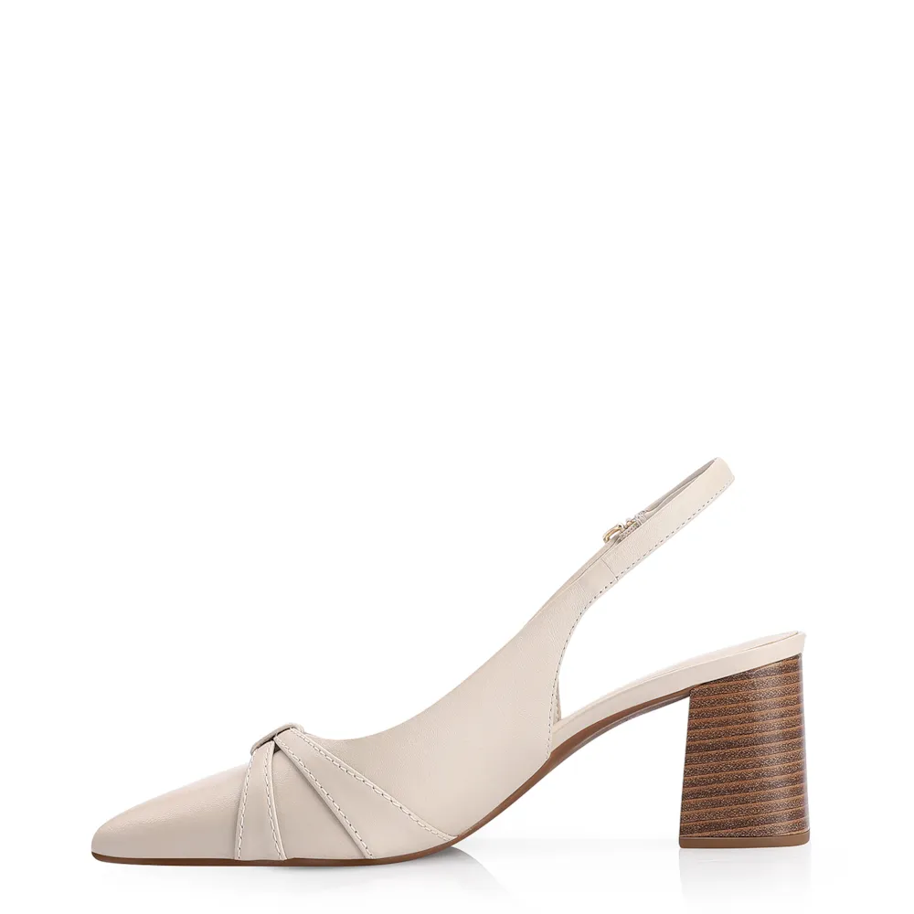 Scarpin Couro Off White - imagem 4