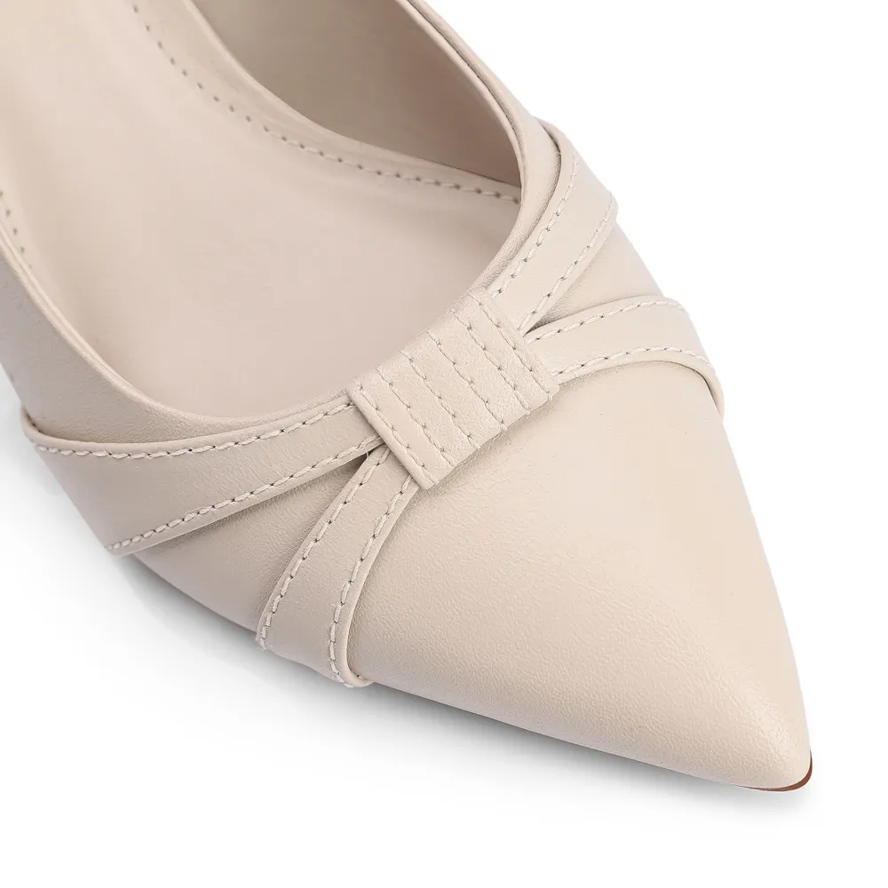 Scarpin Couro Off White - imagem 6