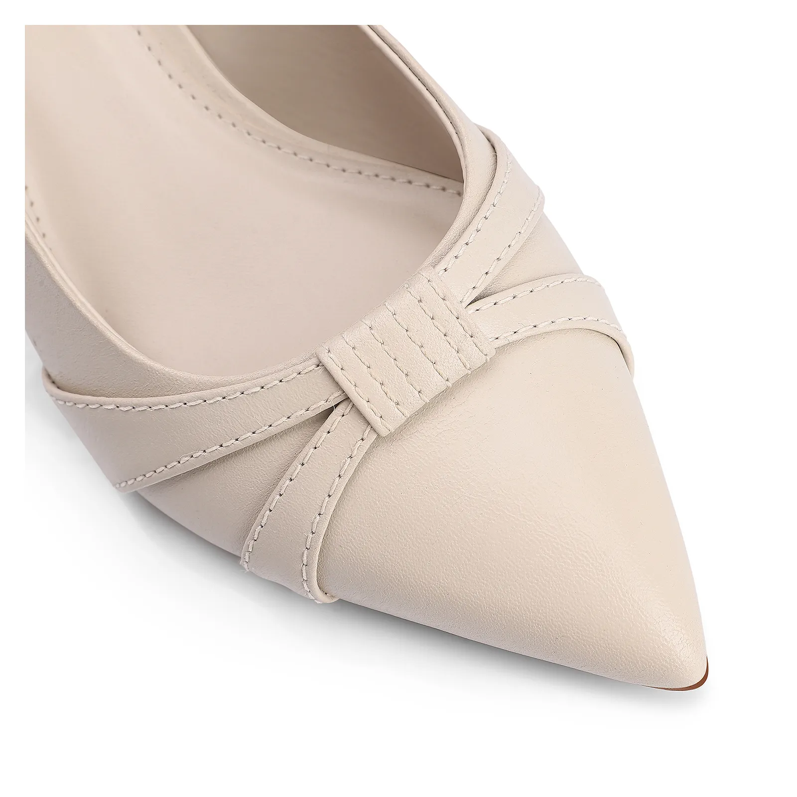 Scarpin Couro Off White