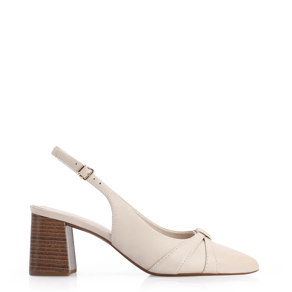 Scarpin Couro Off White - imagem 2