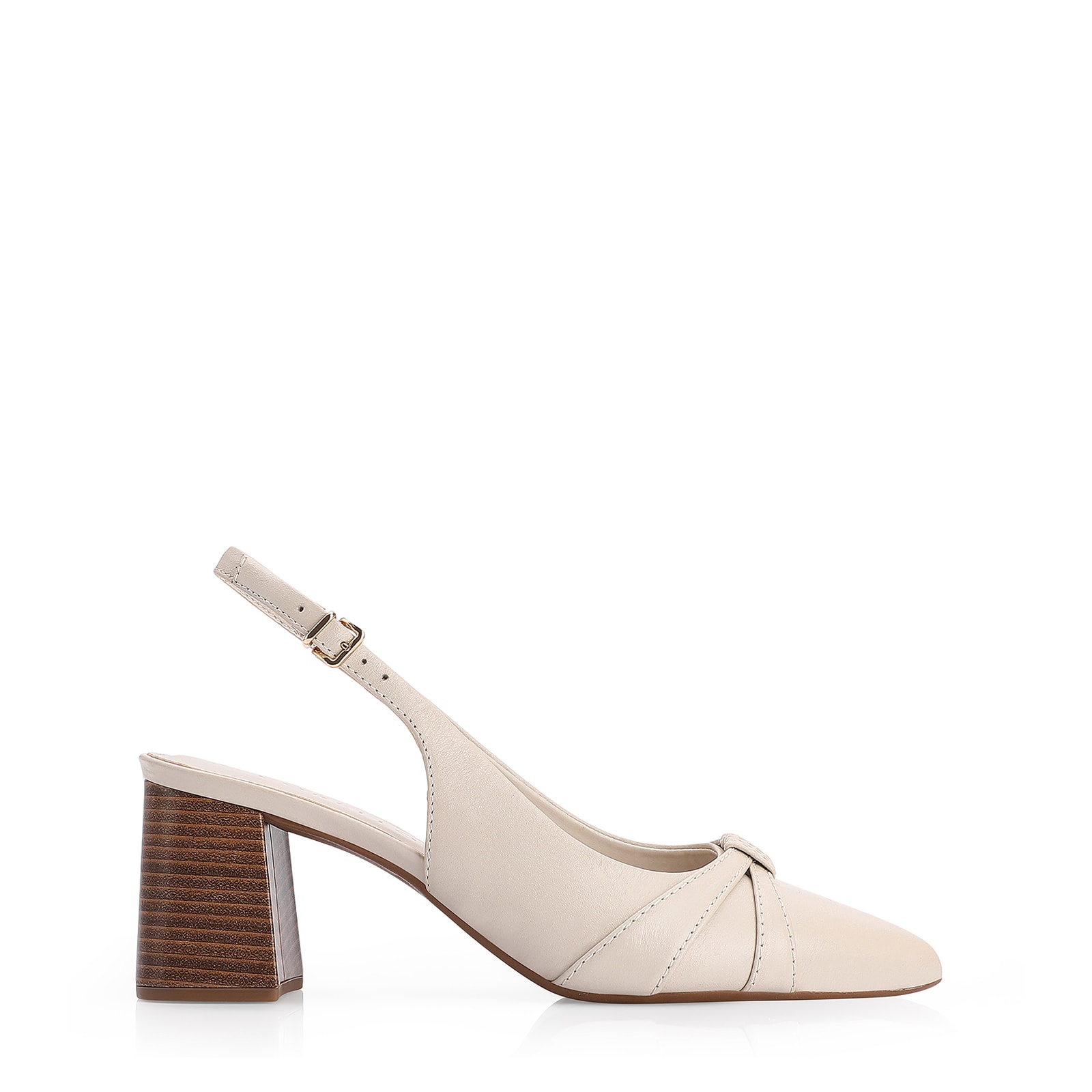 Scarpin Couro Off White