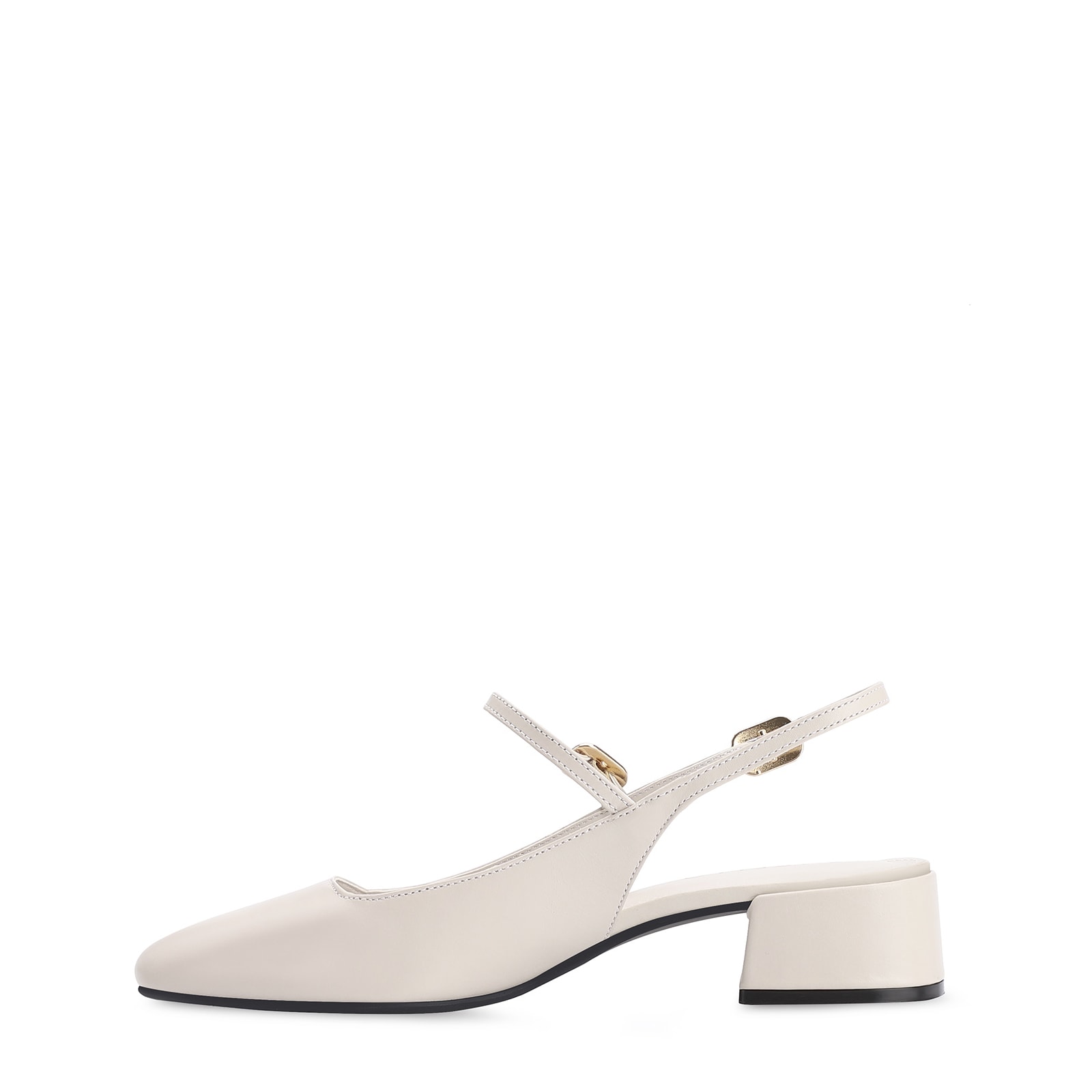 Scarpin Couro Off White