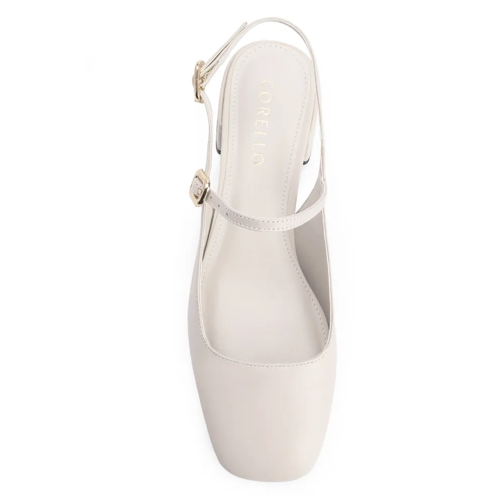 Scarpin Couro Off White - imagem 5