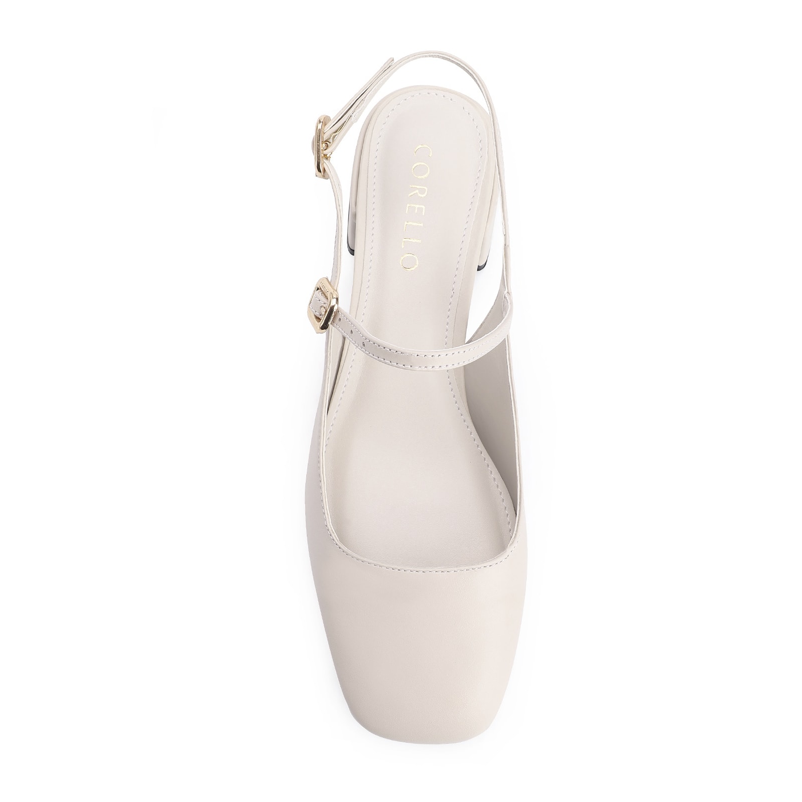 Scarpin Couro Off White