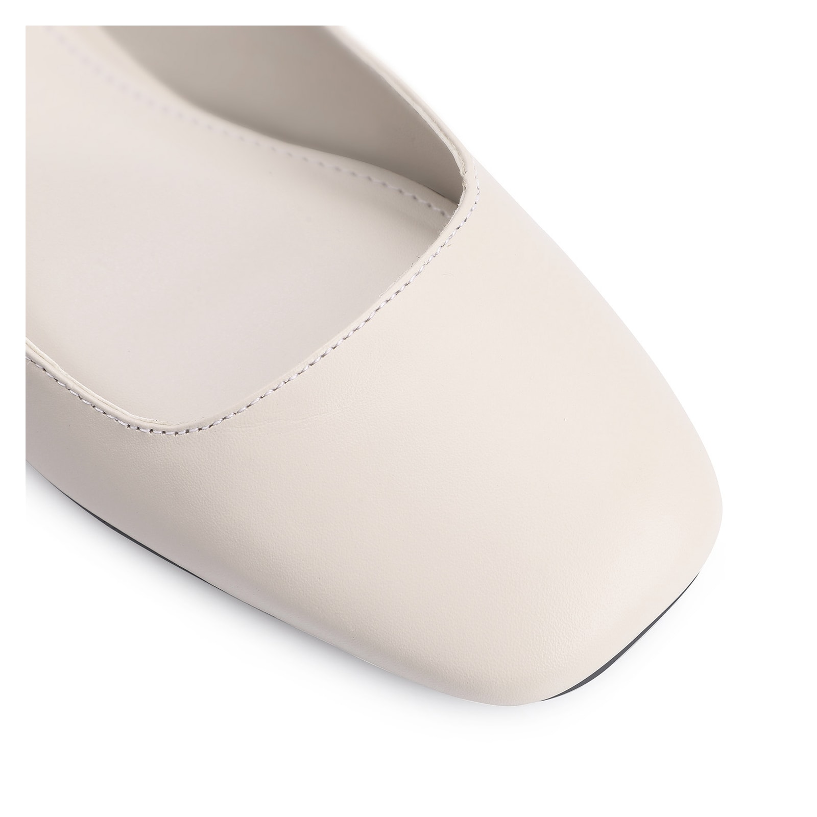 Scarpin Couro Off White
