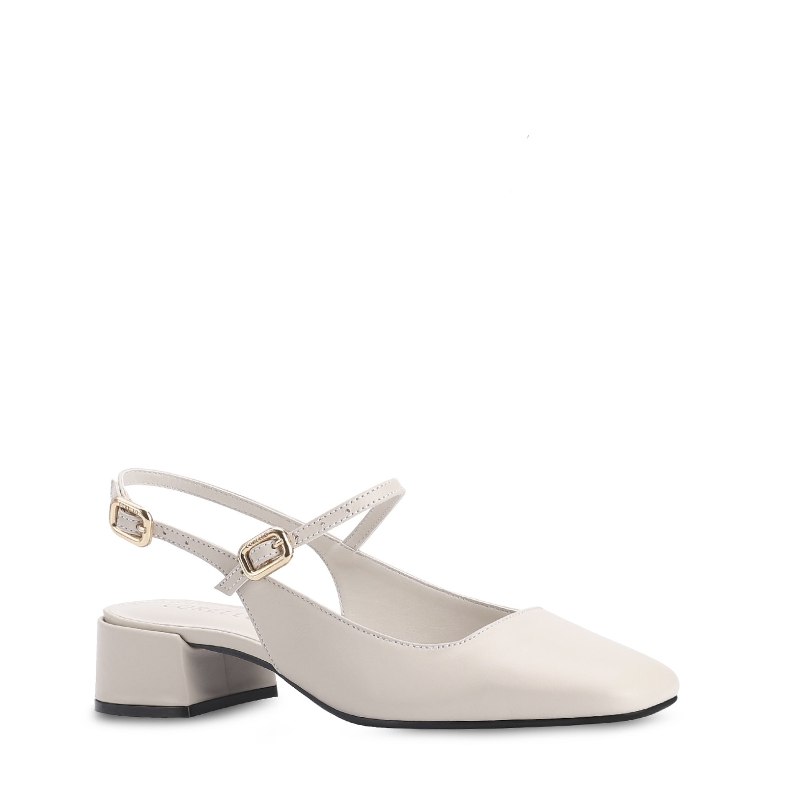 Scarpin Couro Off White
