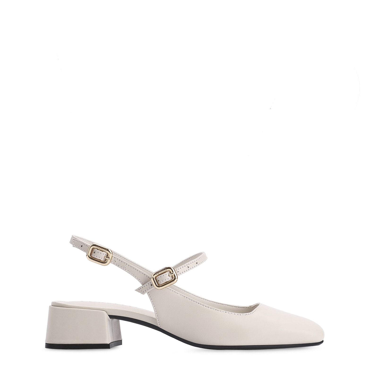 Scarpin Couro Off White