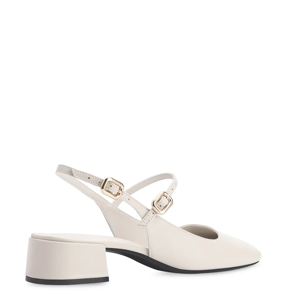 Scarpin Couro Off White - imagem 3