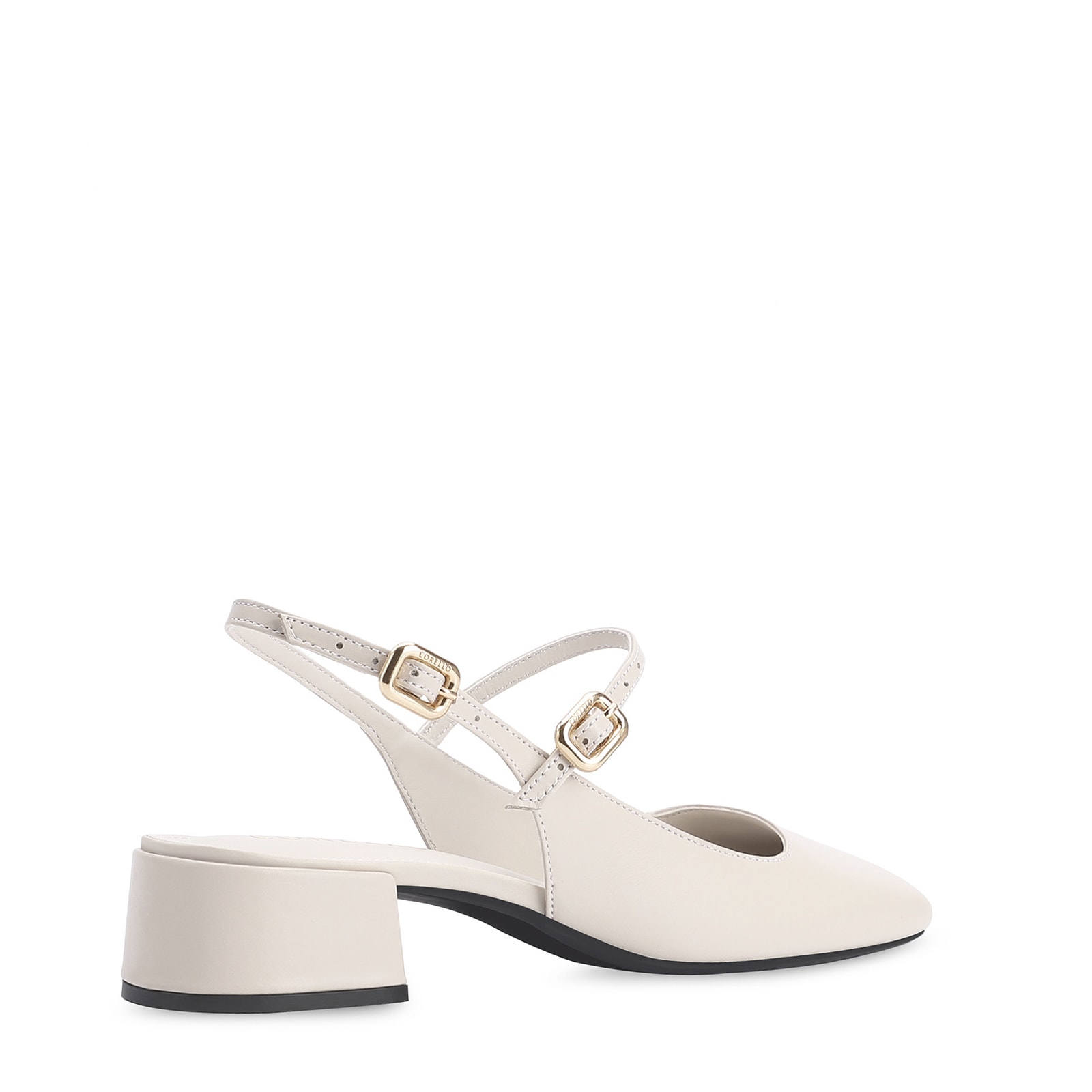 Scarpin Couro Off White