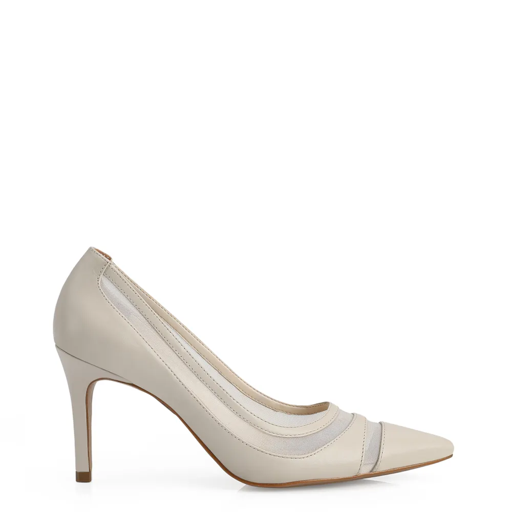 Scarpin Couro Off White - imagem 2