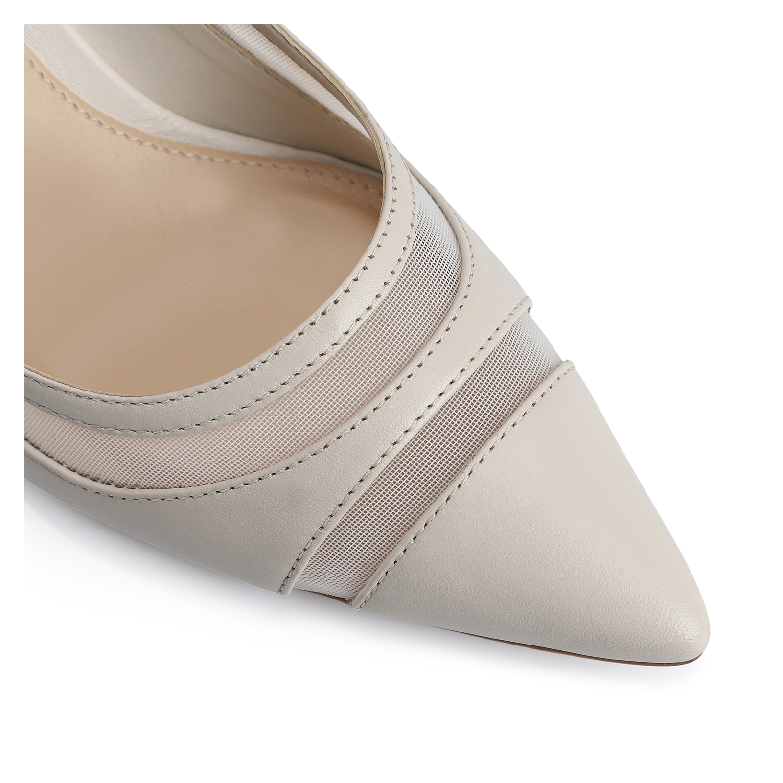 Scarpin Couro Off White