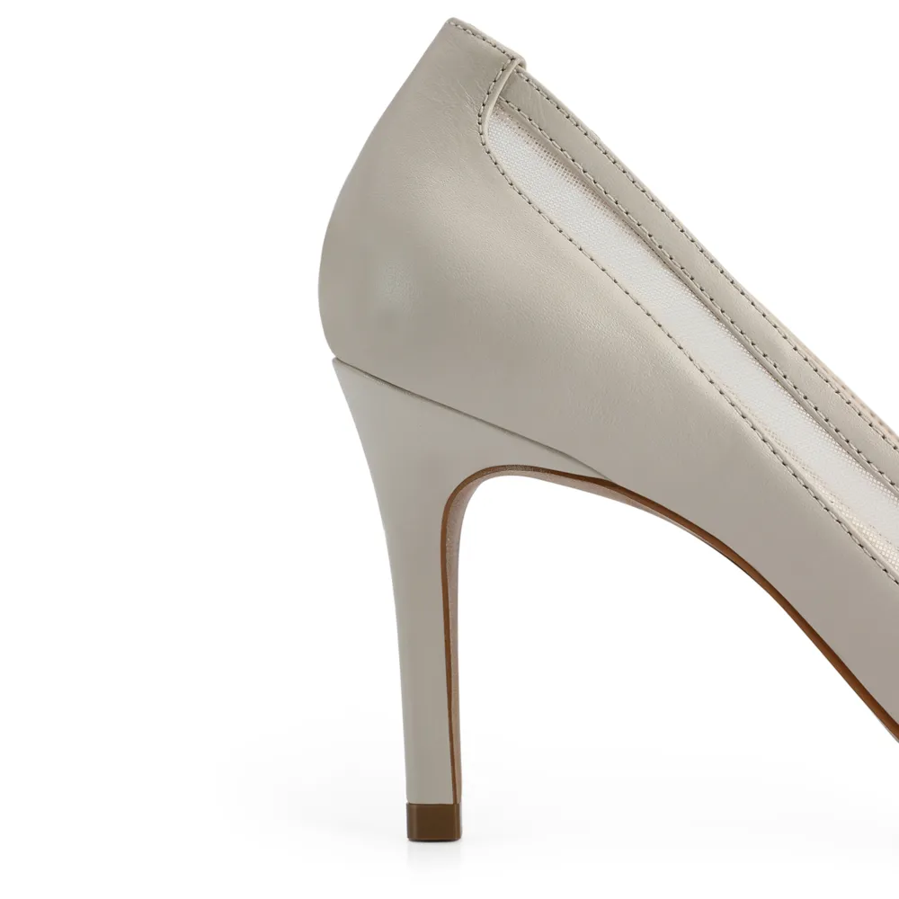 Scarpin Couro Off White - imagem 7