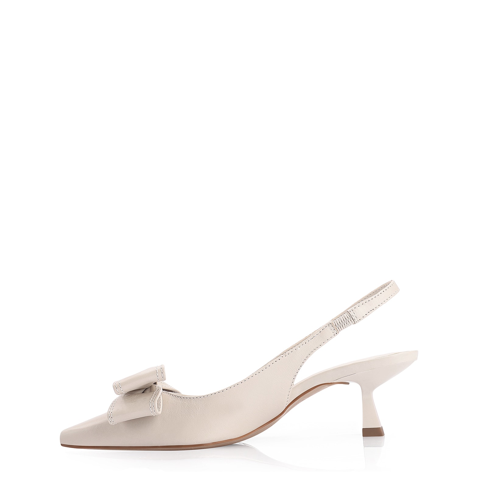 Scarpin Couro Off White
