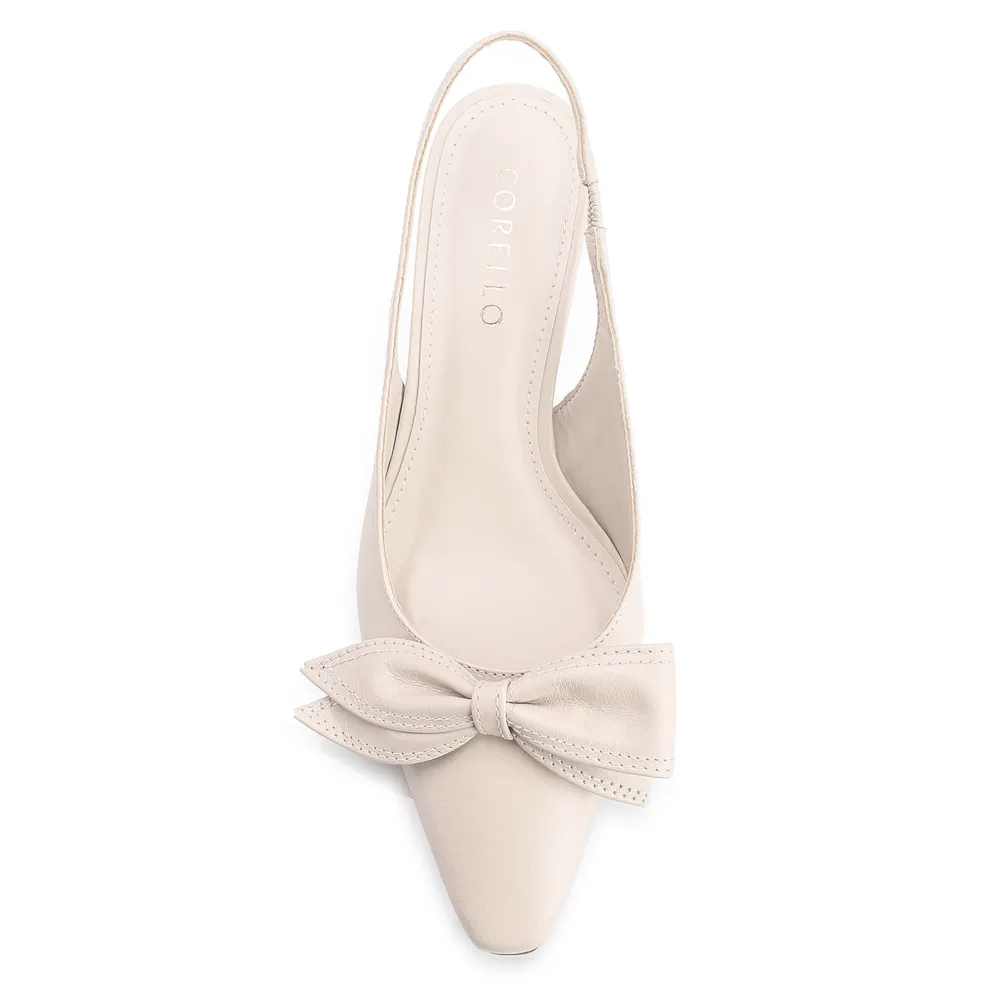 Scarpin Couro Off White - imagem 5