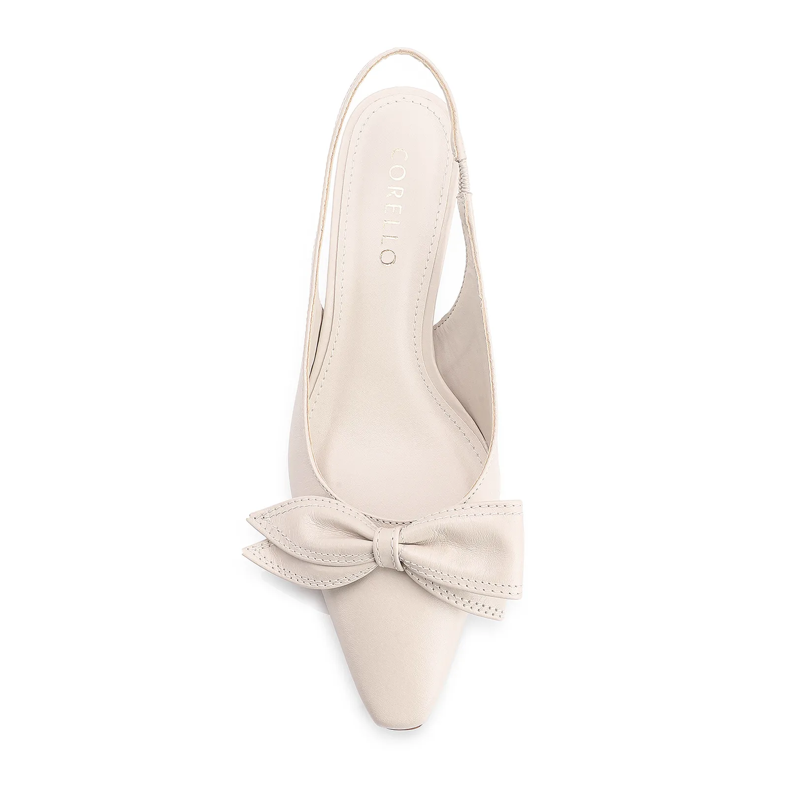 Scarpin Couro Off White