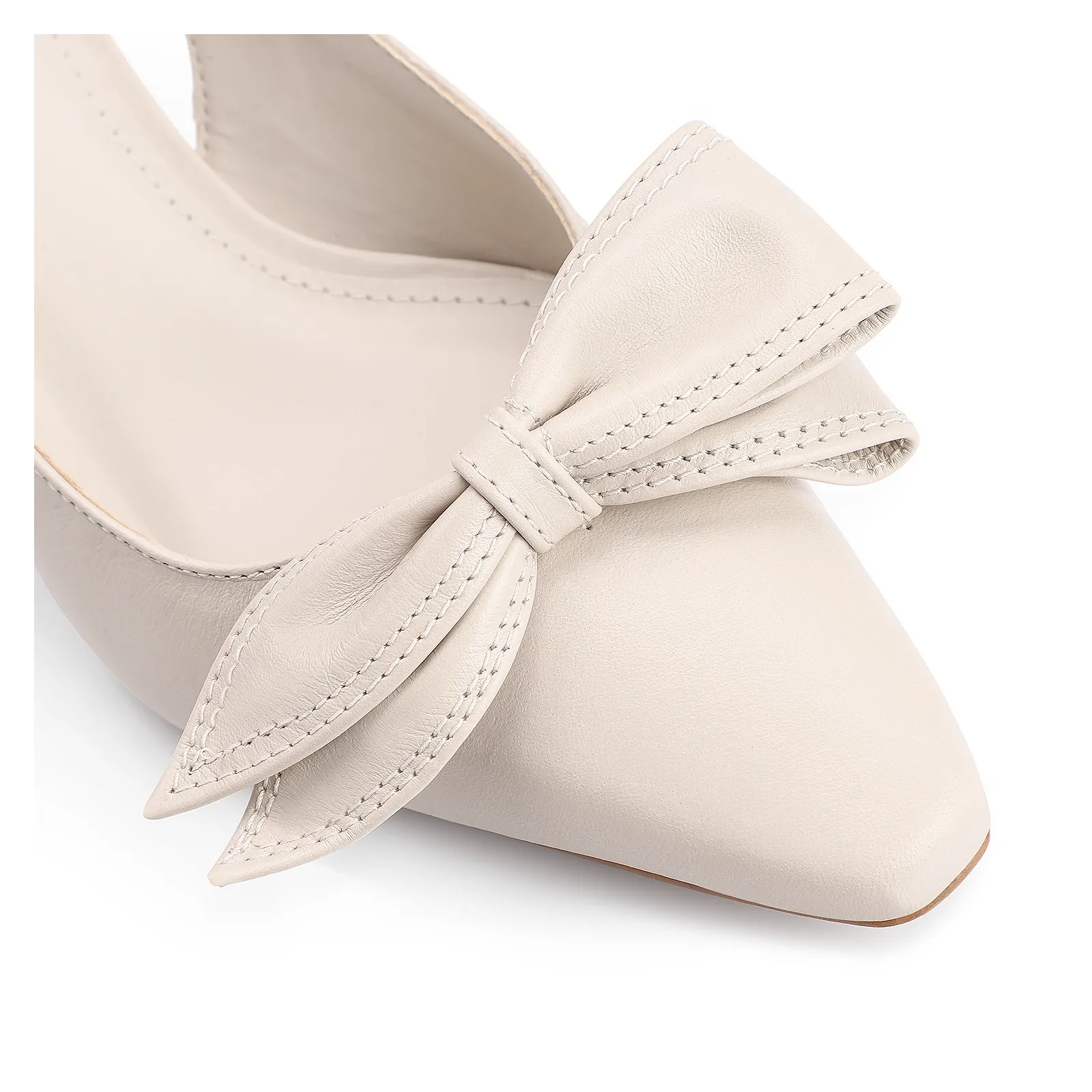 Scarpin Couro Off White