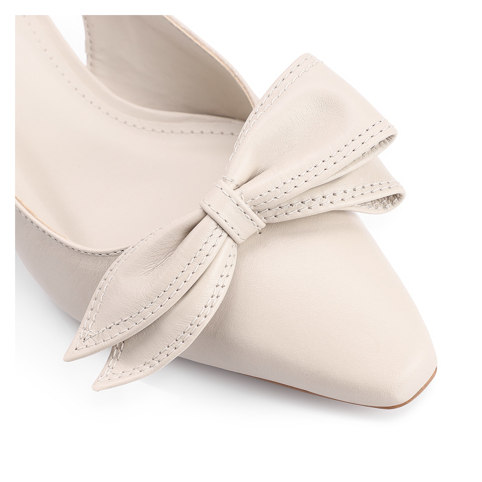 Scarpin Couro Off White
