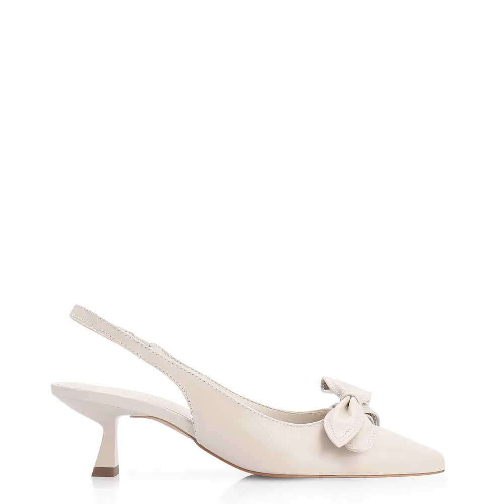 Scarpin Couro Off White - imagem 2