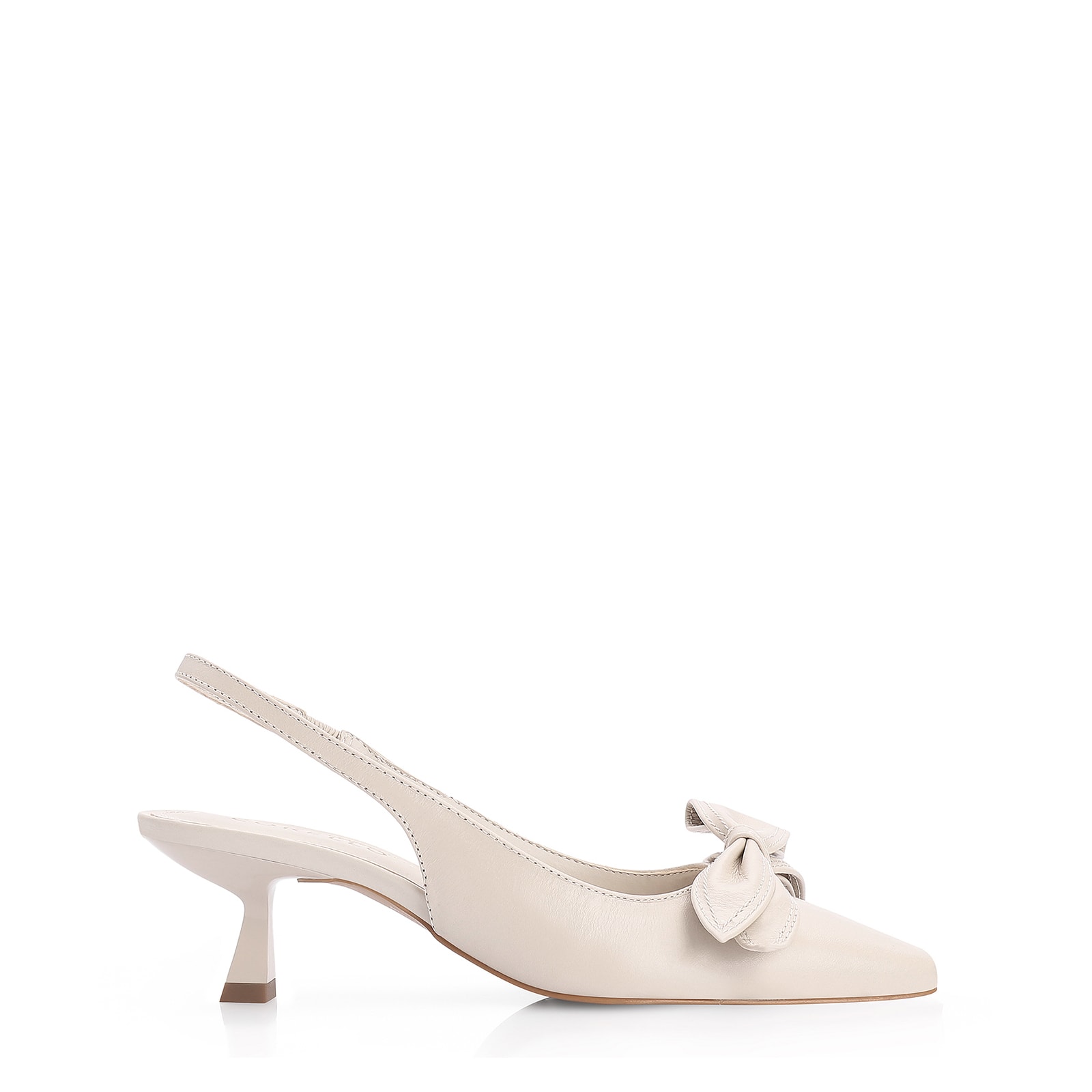 Scarpin Couro Off White