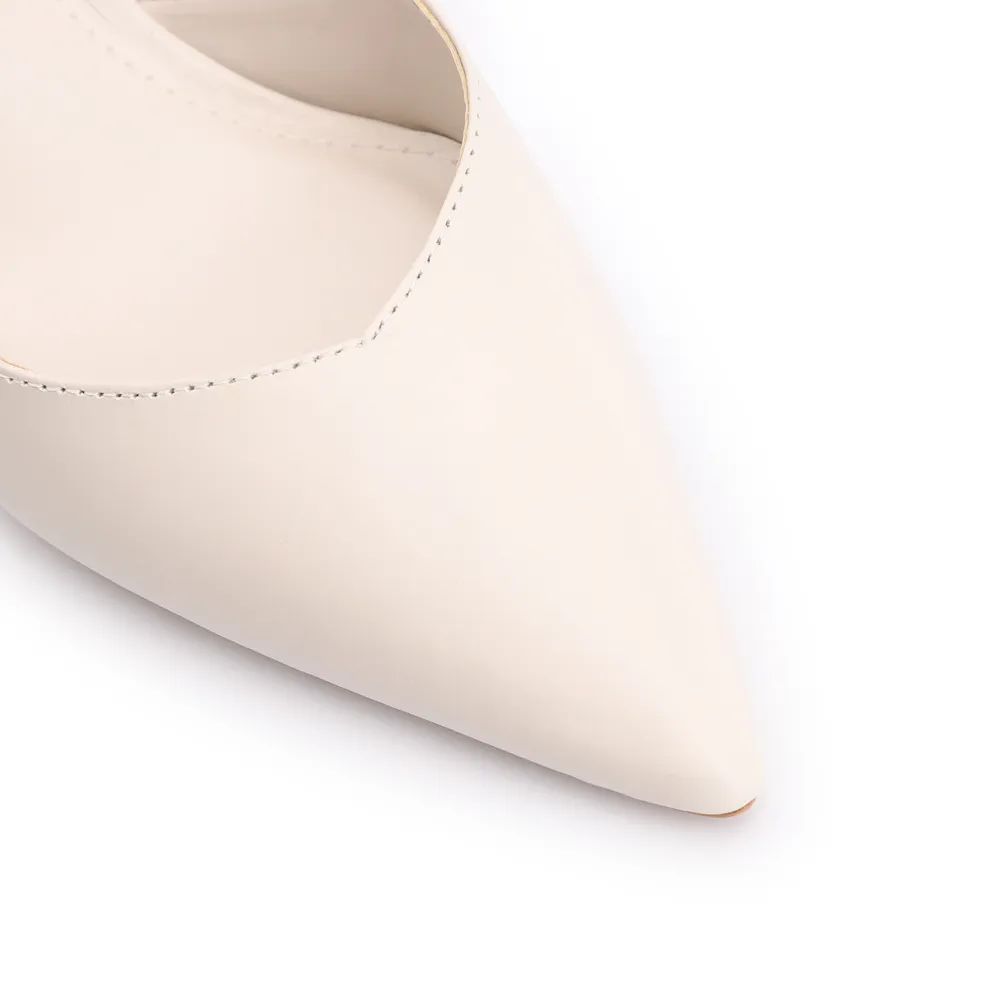 Scarpin Couro Off White - imagem 6