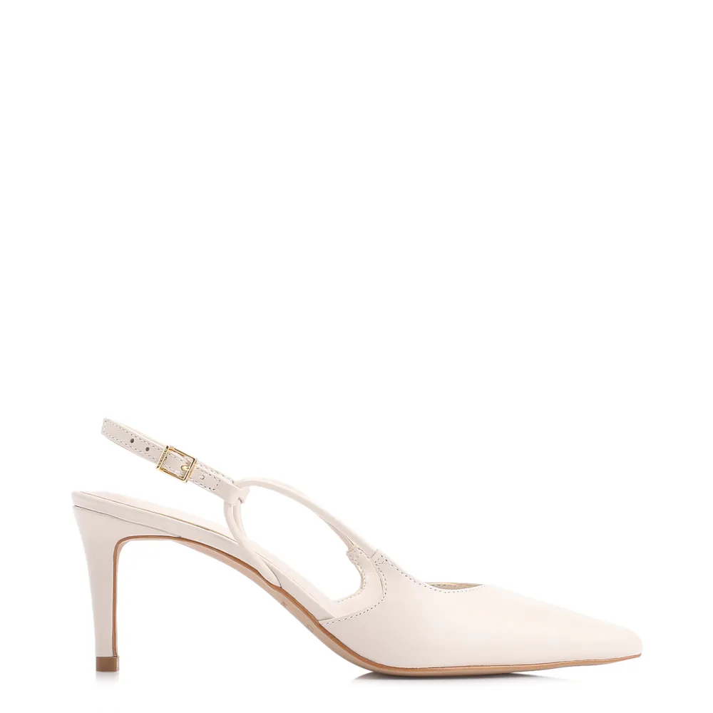Scarpin Couro Off White - imagem 2