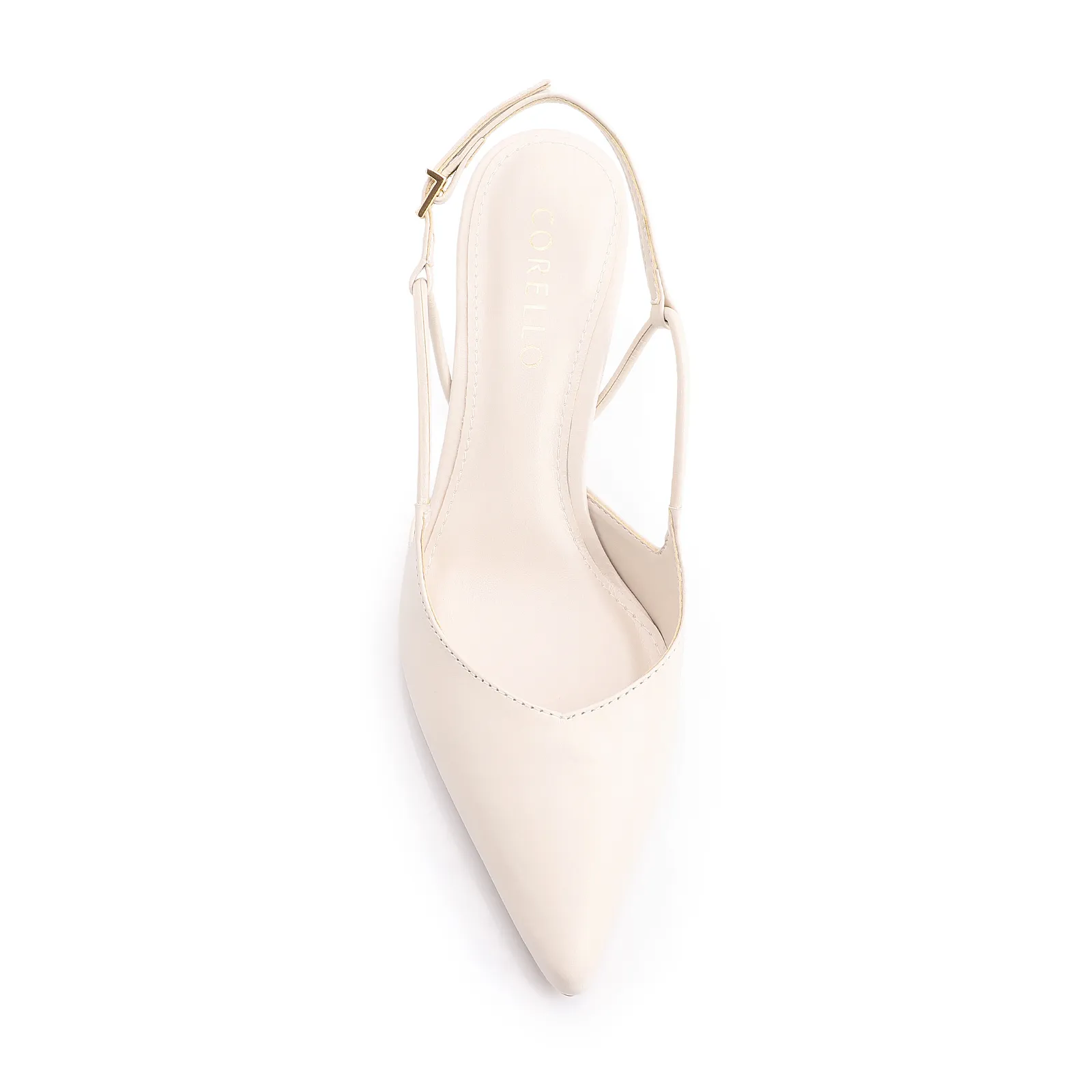 Scarpin Couro Off White
