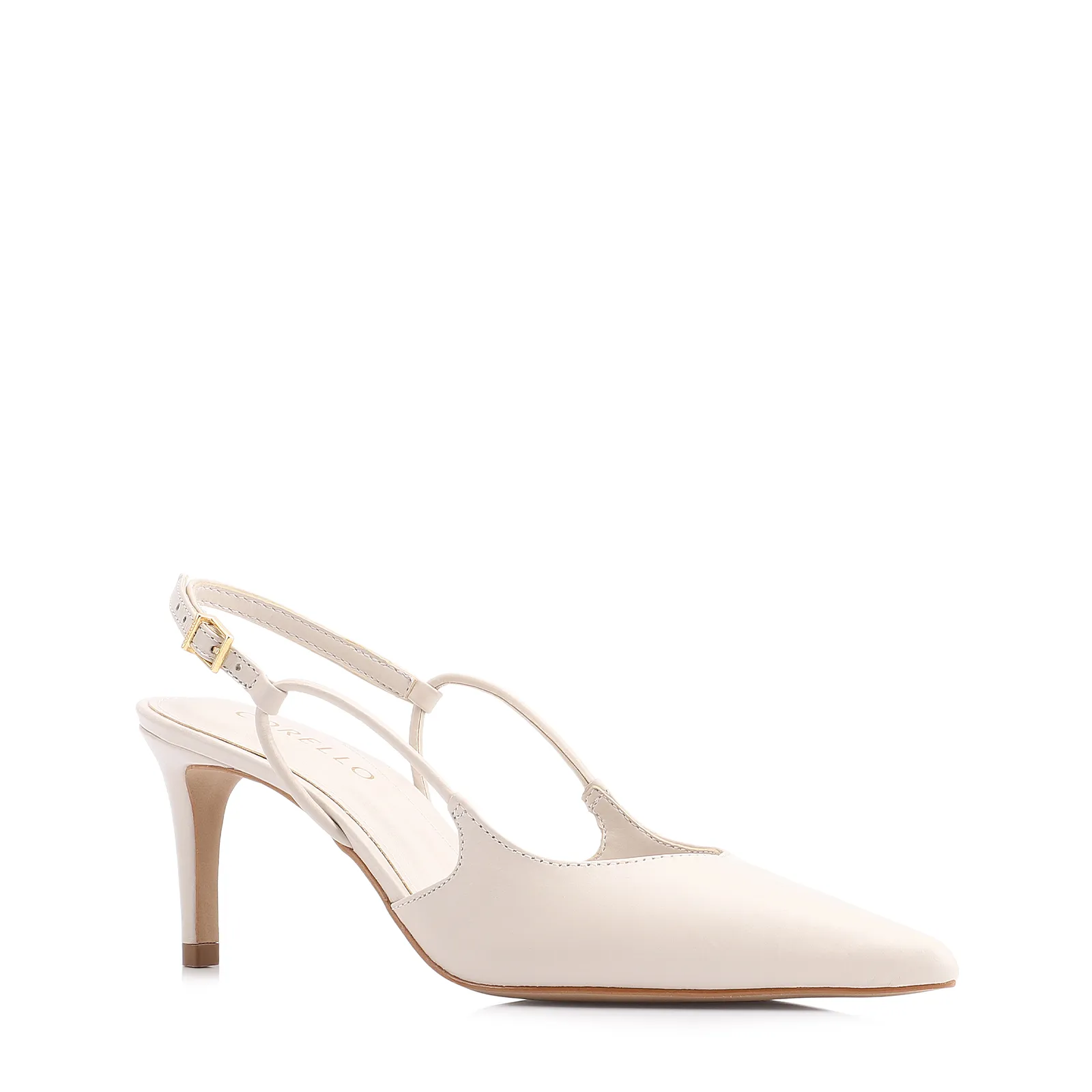 Scarpin Couro Off White