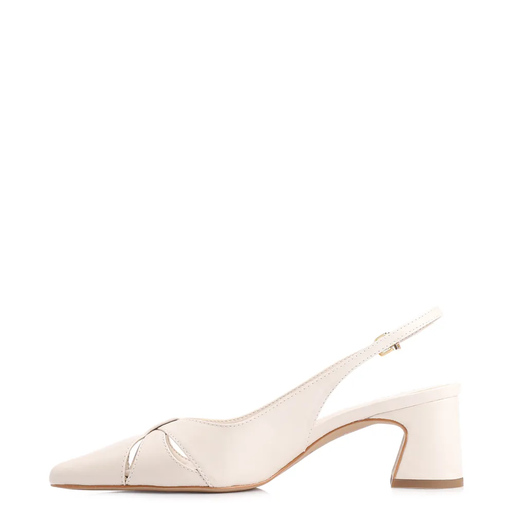 Scarpin Couro Off White - imagem 4
