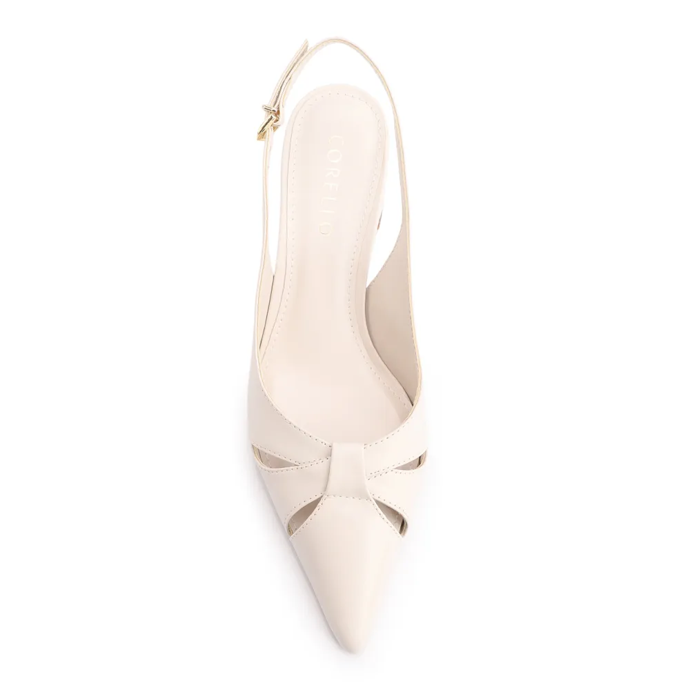 Scarpin Couro Off White - imagem 5