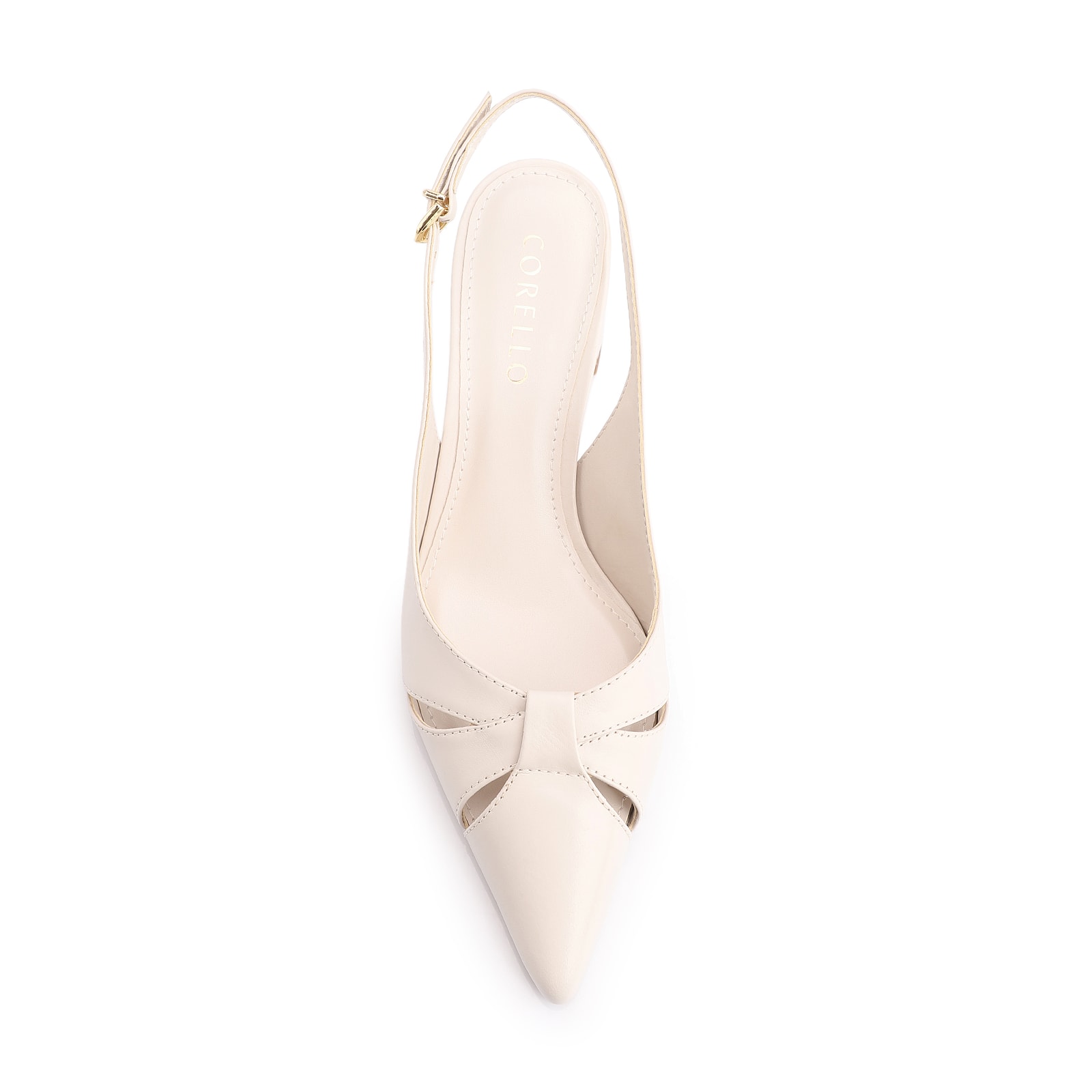 Scarpin Couro Off White