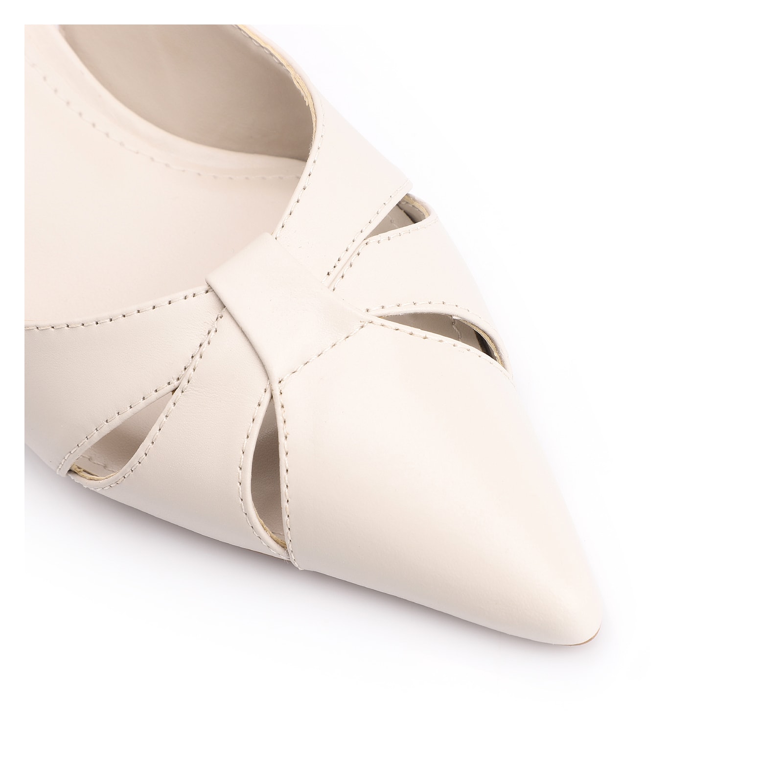 Scarpin Couro Off White