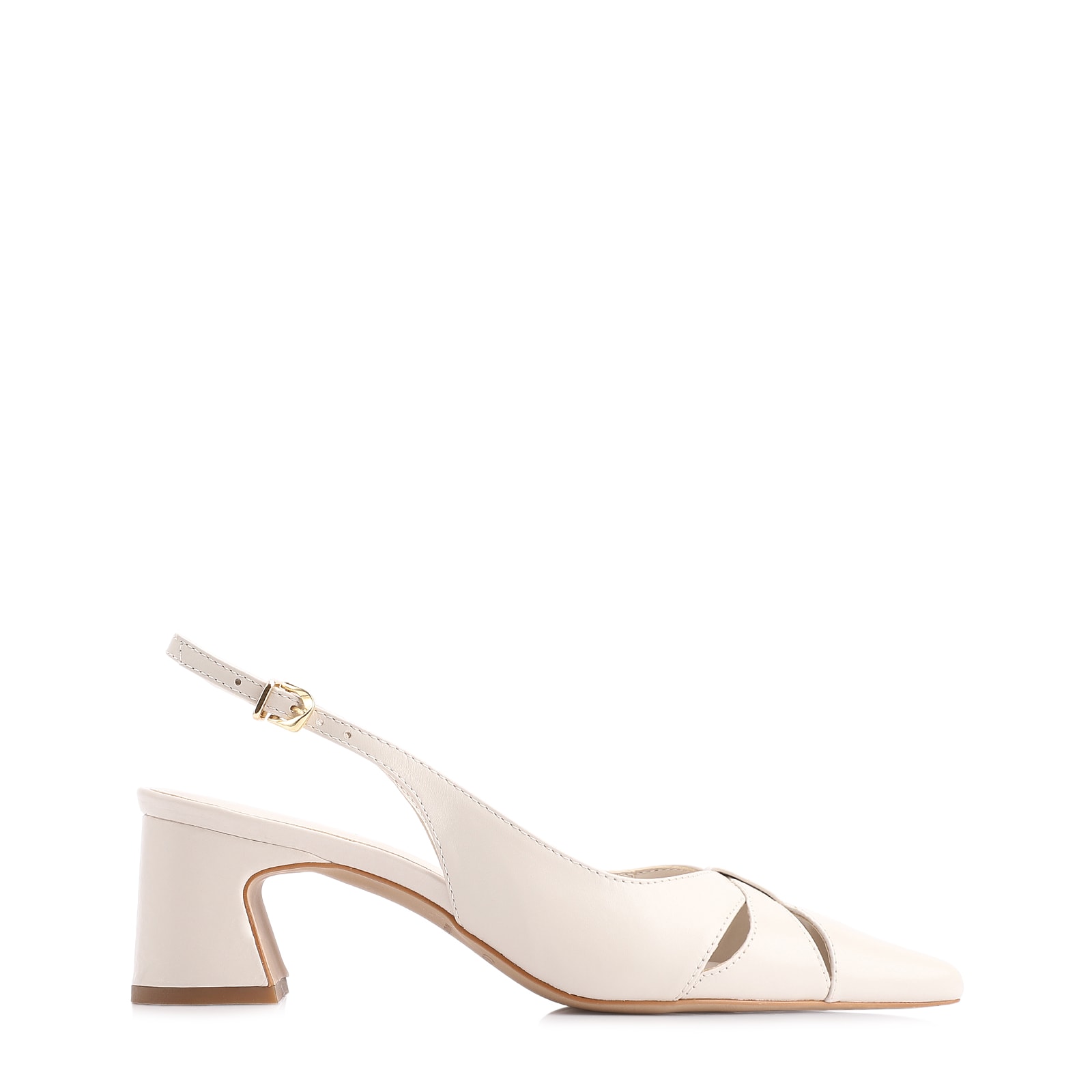 Scarpin Couro Off White