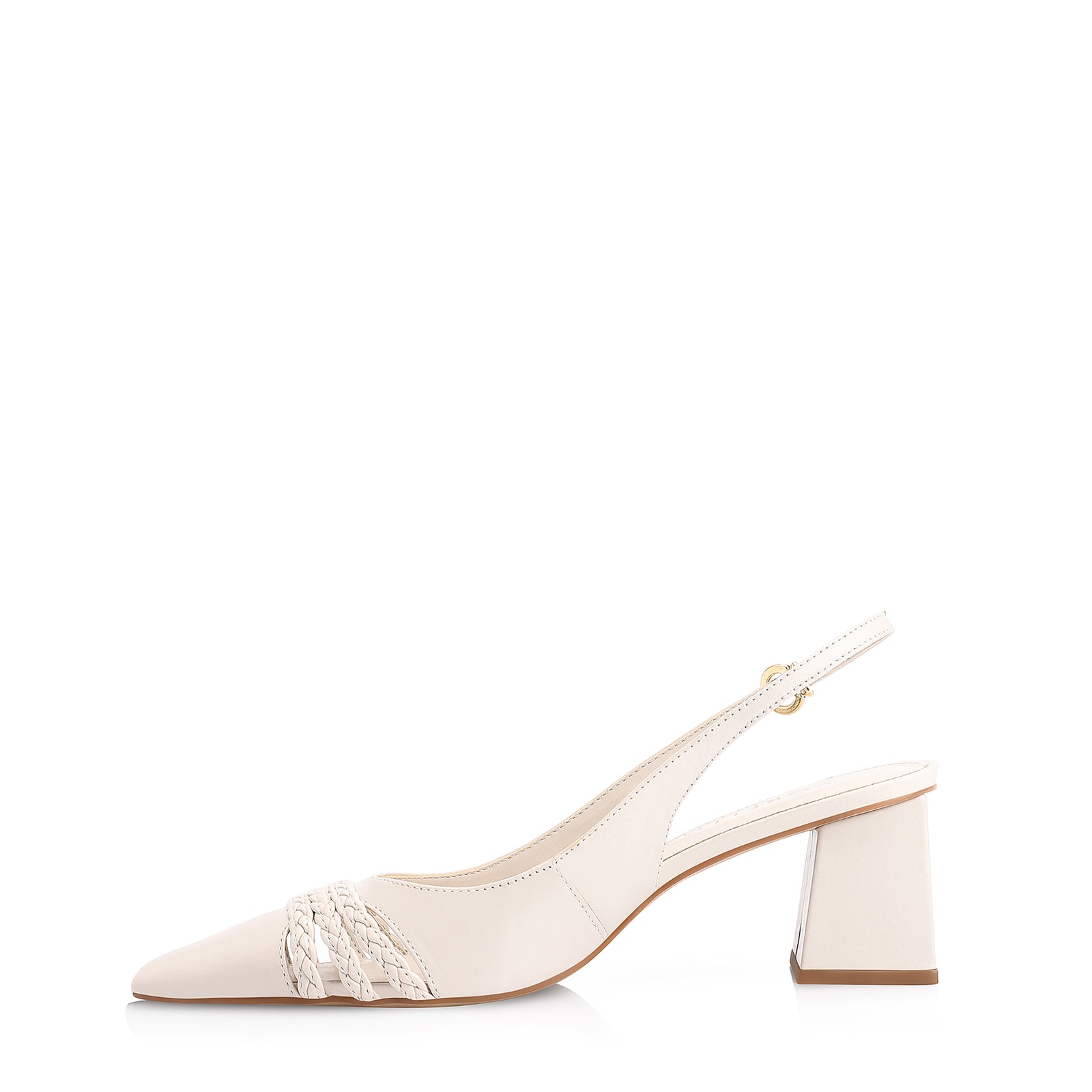 Scarpin Couro Off White