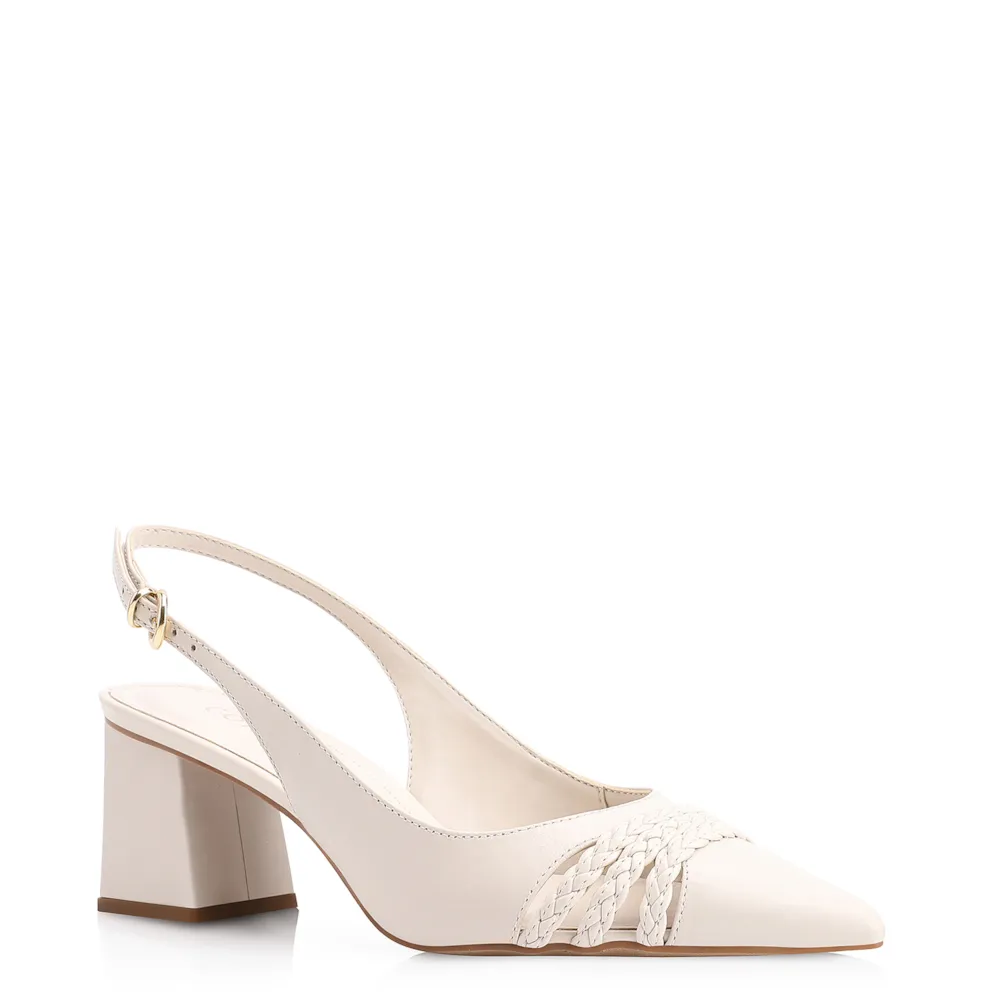 Scarpin Couro Off White