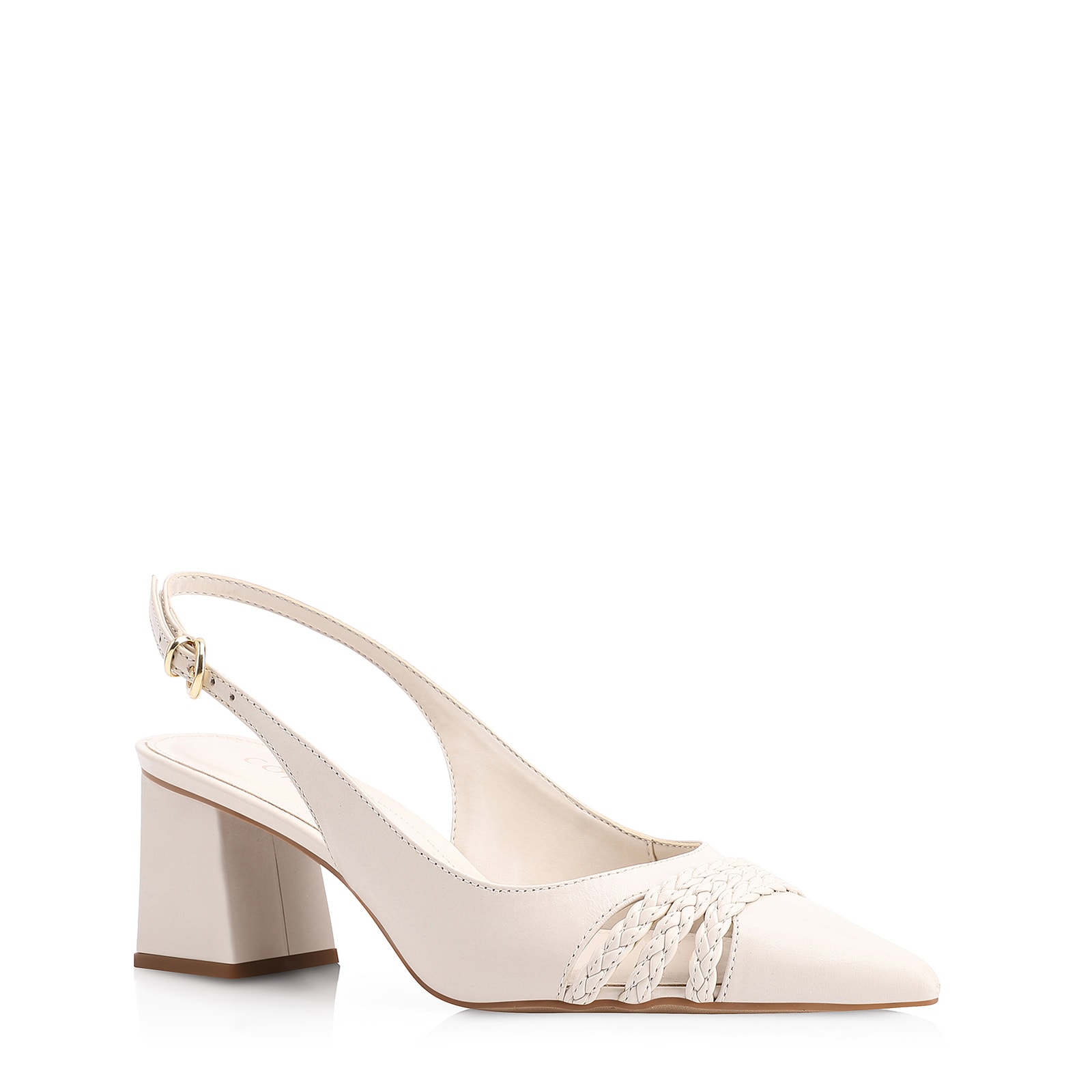 Scarpin Couro Off White