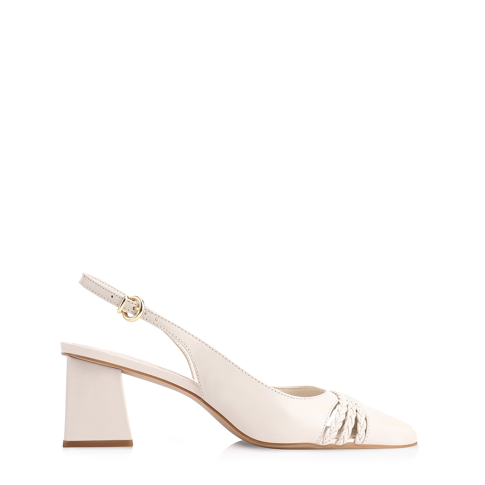 Scarpin Couro Off White