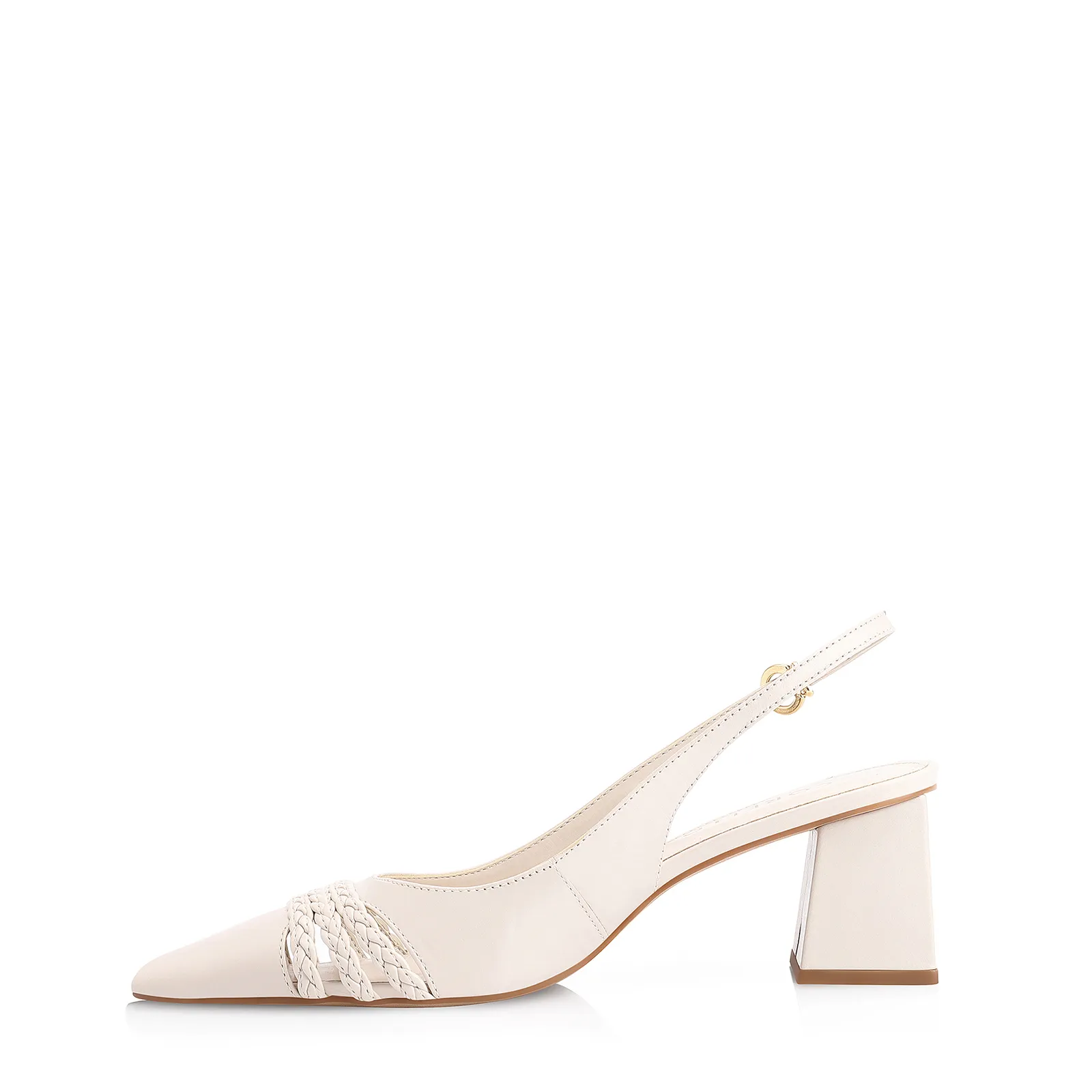 Scarpin Couro Off White