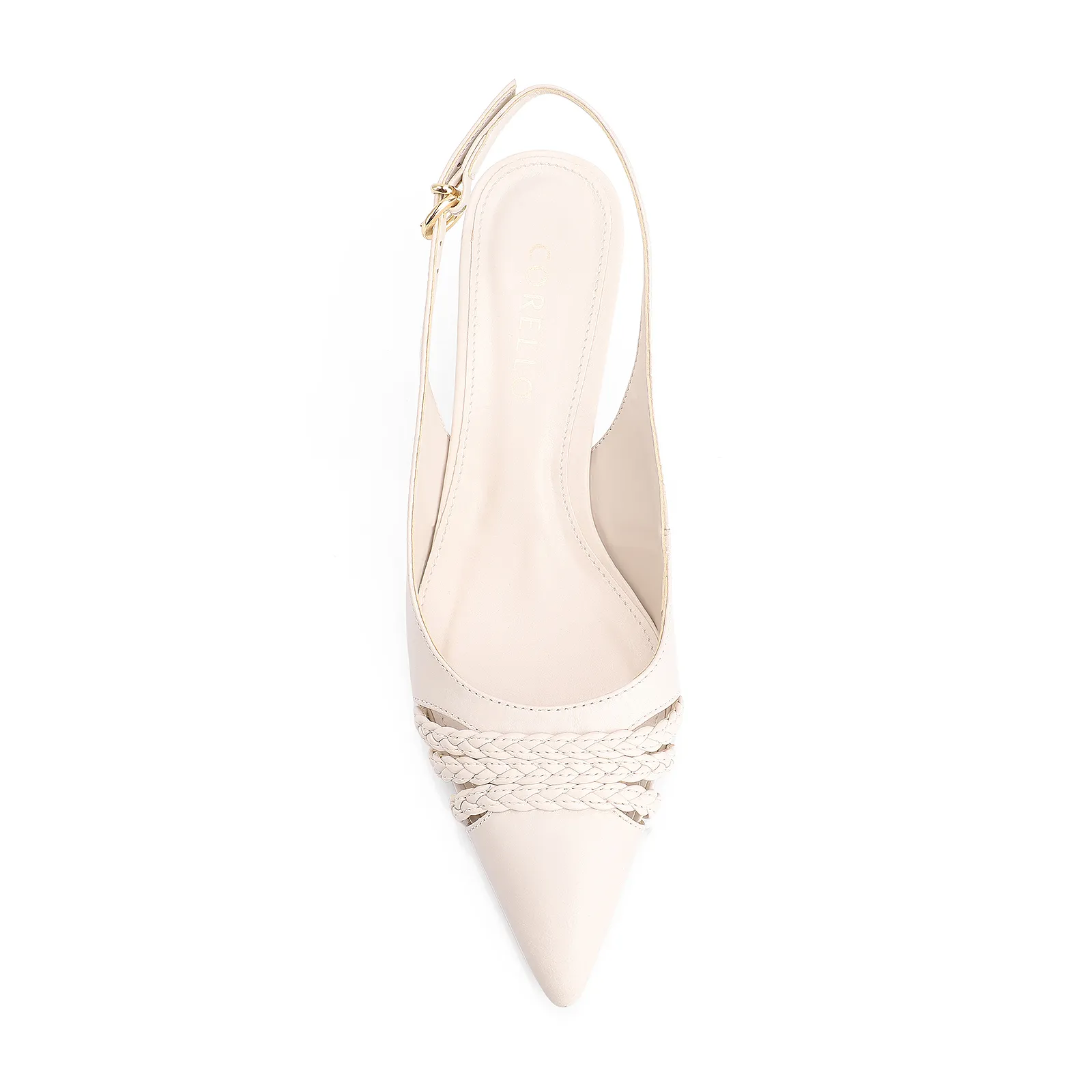 Scarpin Couro Off White